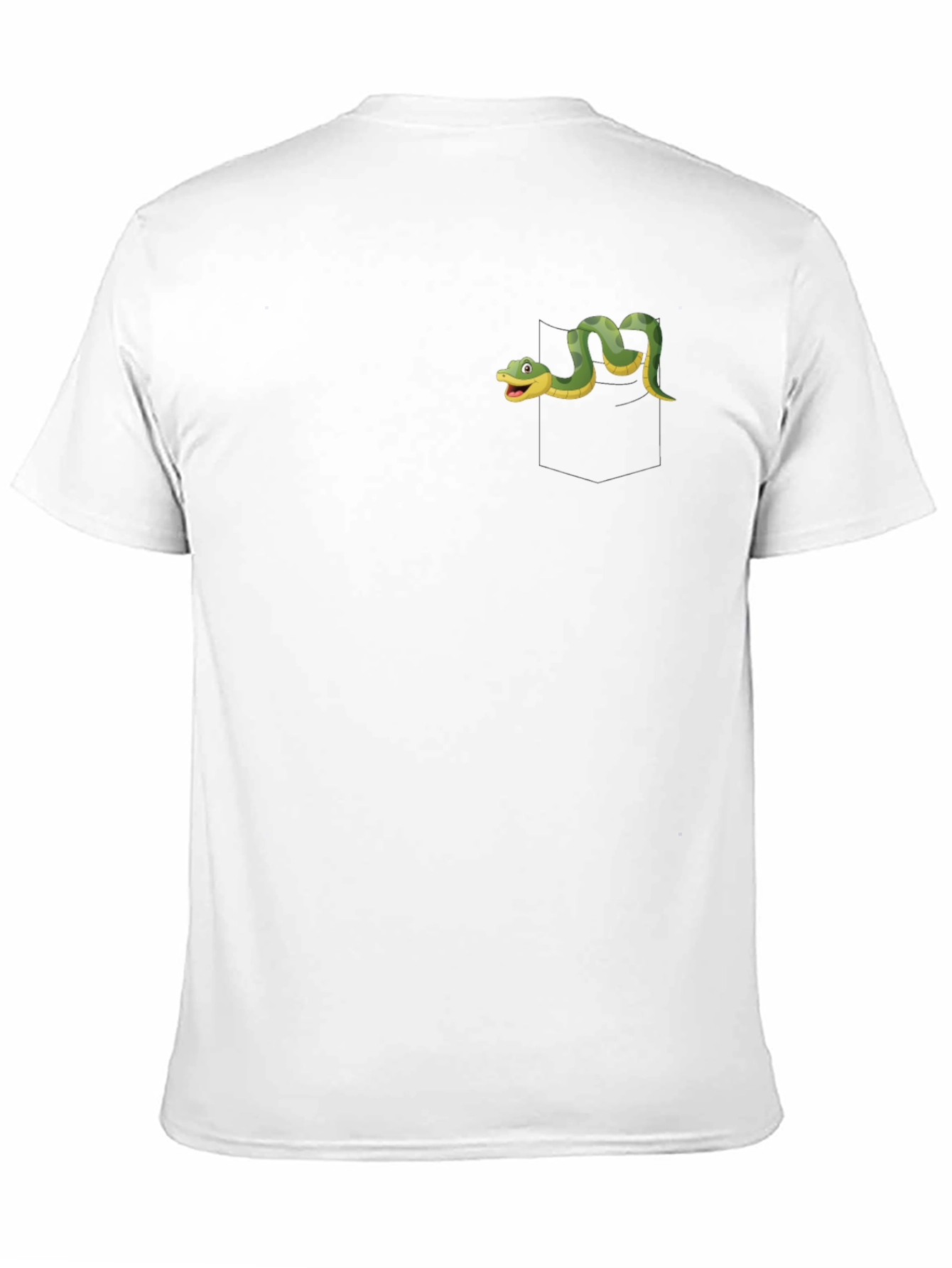 Black T-Shirt with Cartoon Snake Design
