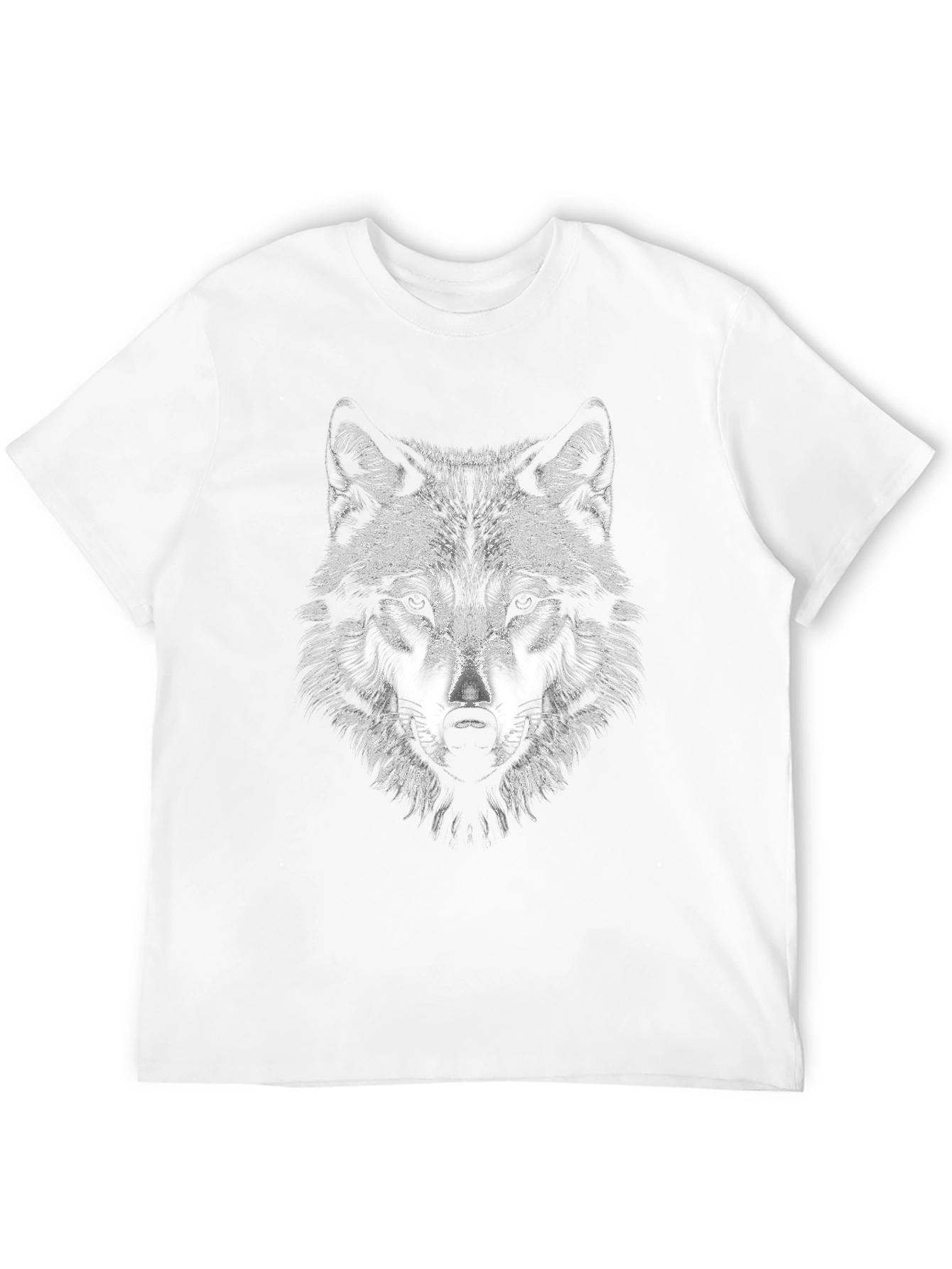 Black Wolf Graphic Print T-Shirt