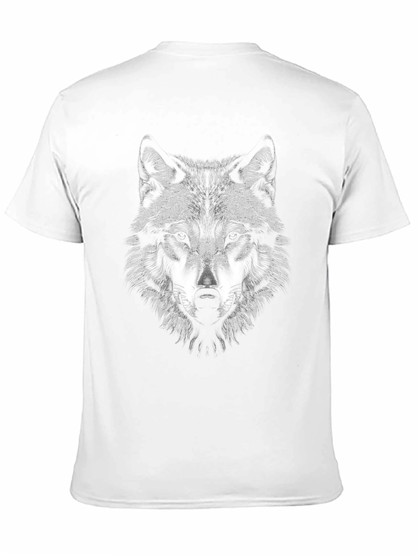 Black Wolf Graphic Print T-Shirt