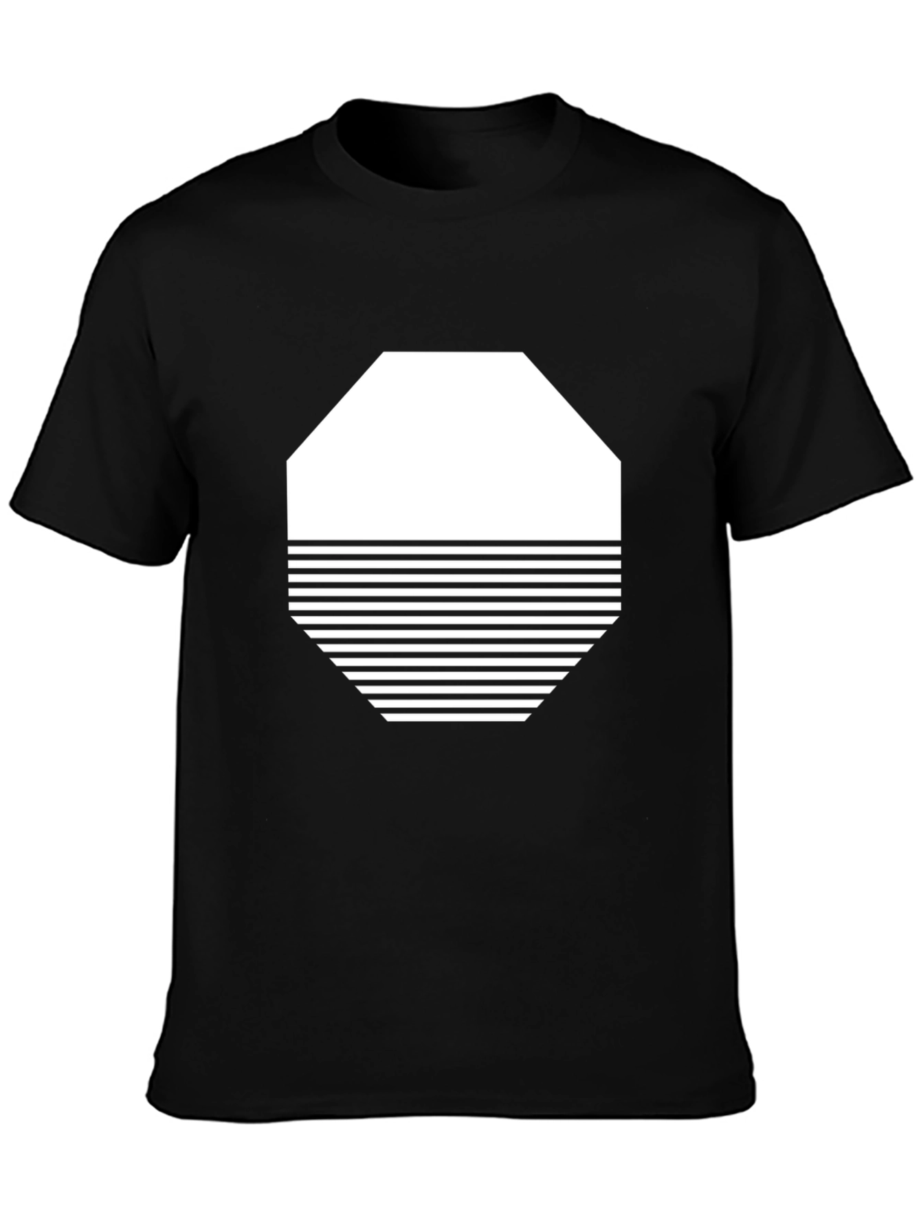 Abstract Graphic Tee - Modern Black T-Shirt