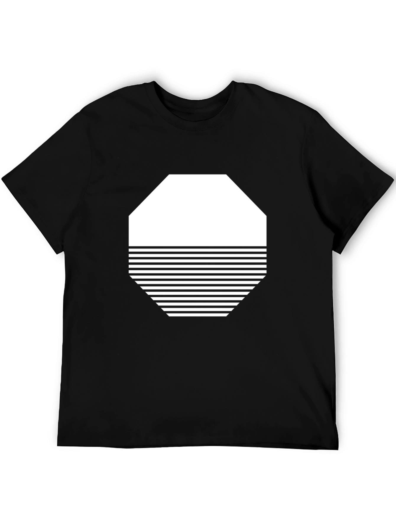 Abstract Graphic Tee - Modern Black T-Shirt