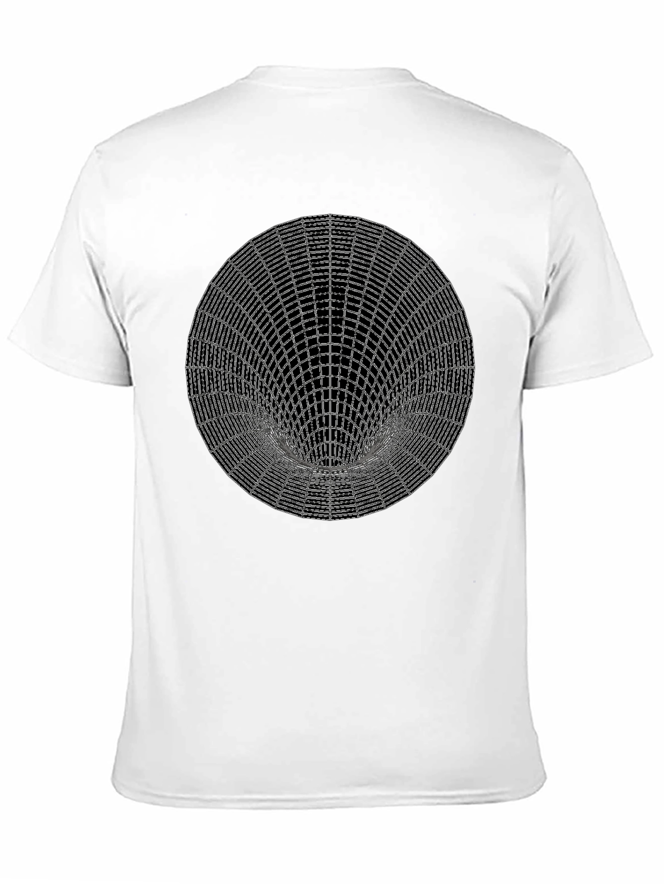 Optical Illusion Circle Graphic Tee - Black