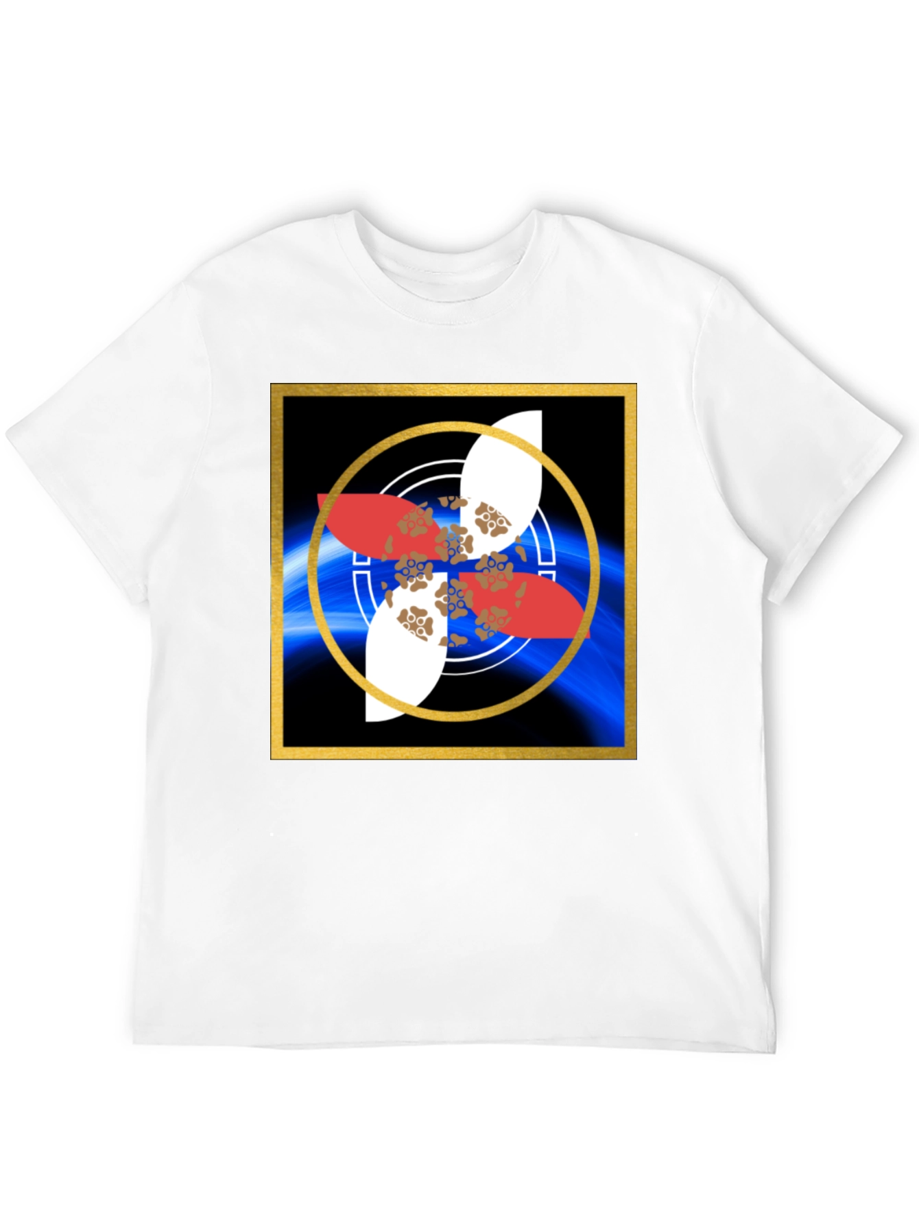 Geometric Graphic Print Black T-Shirt