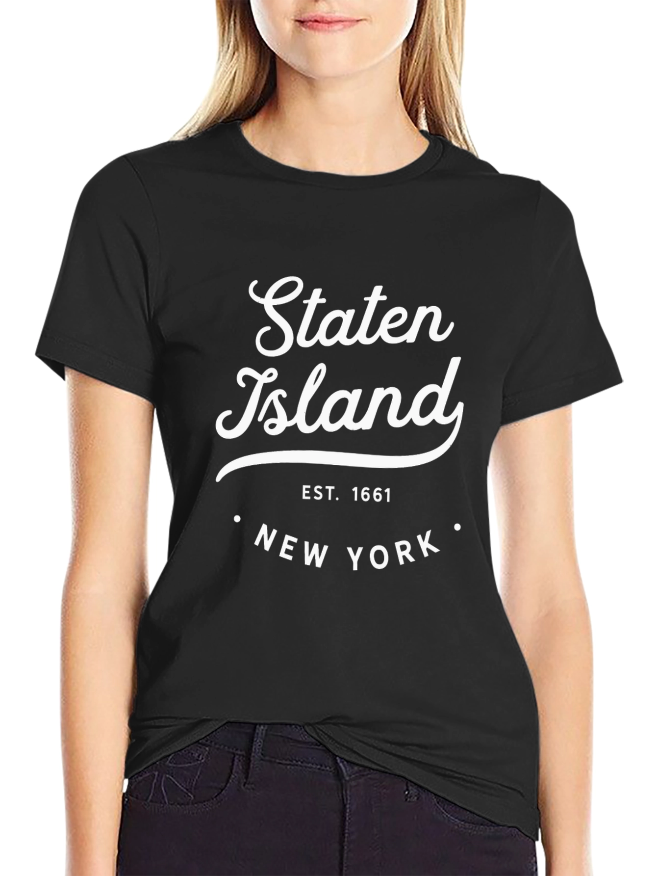 Staten Island New York Black T-Shirt