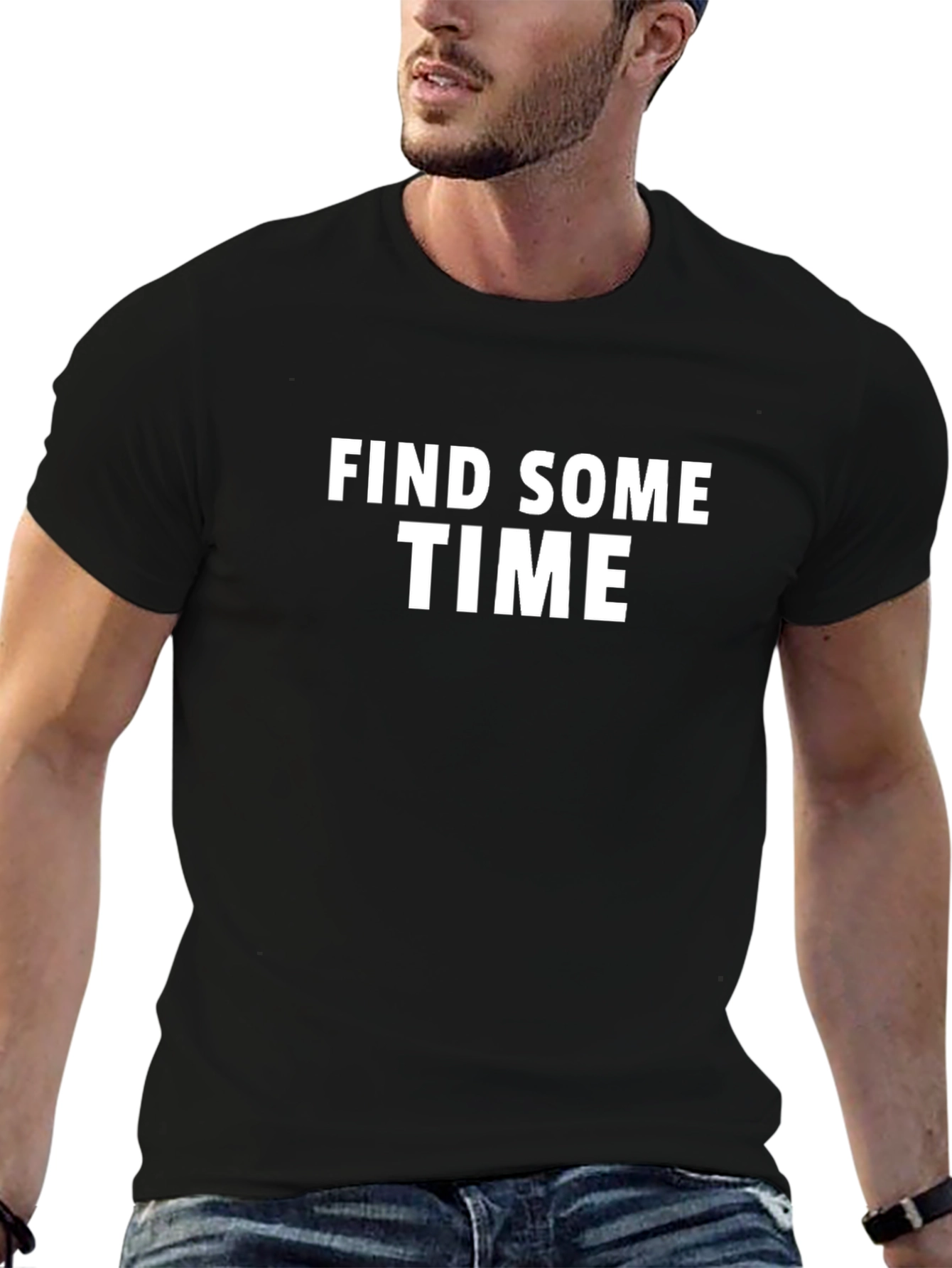 Find Some Time Black T-Shirt - Motivational Tee