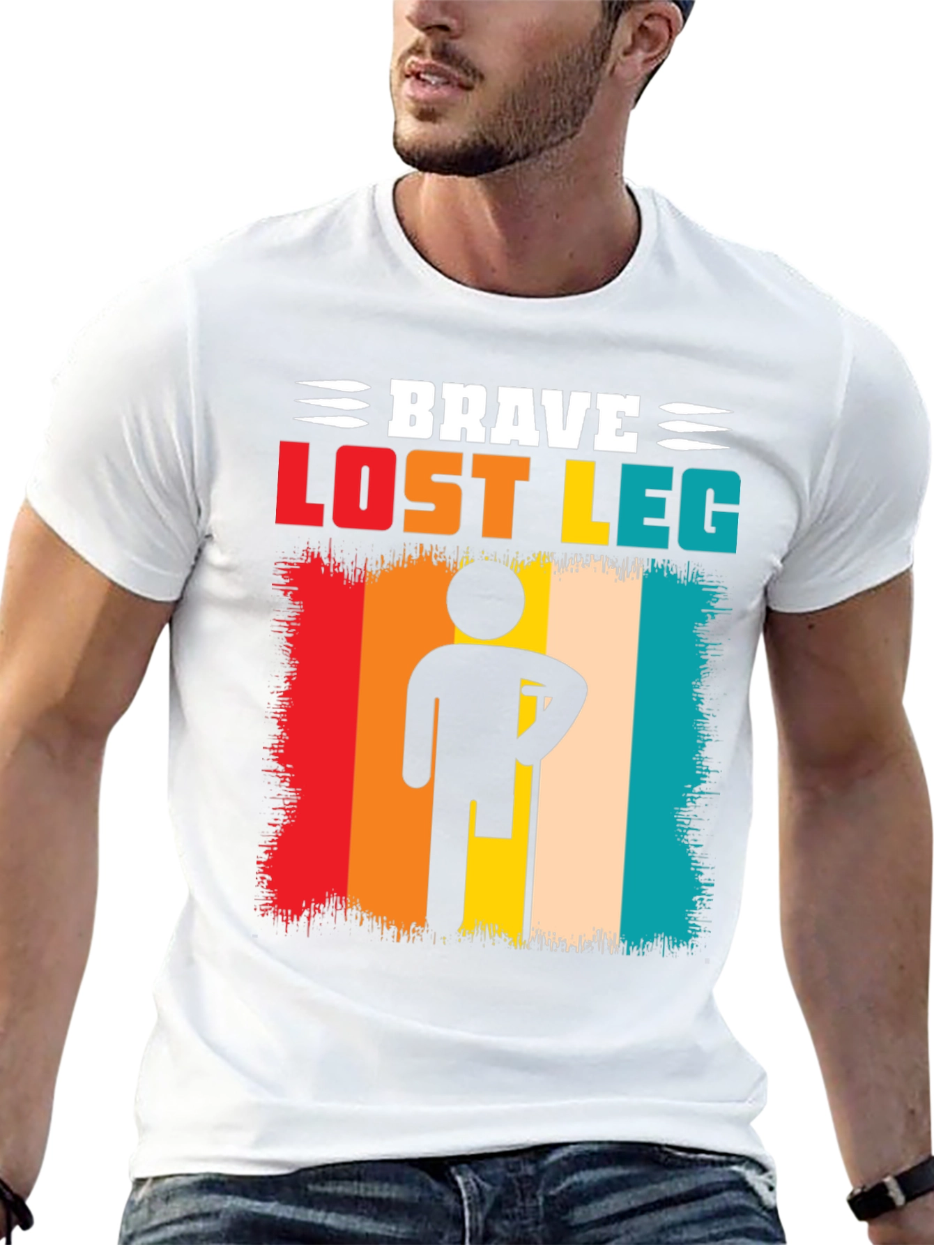 Brave Lost Leg T-Shirt - Amputee Pride