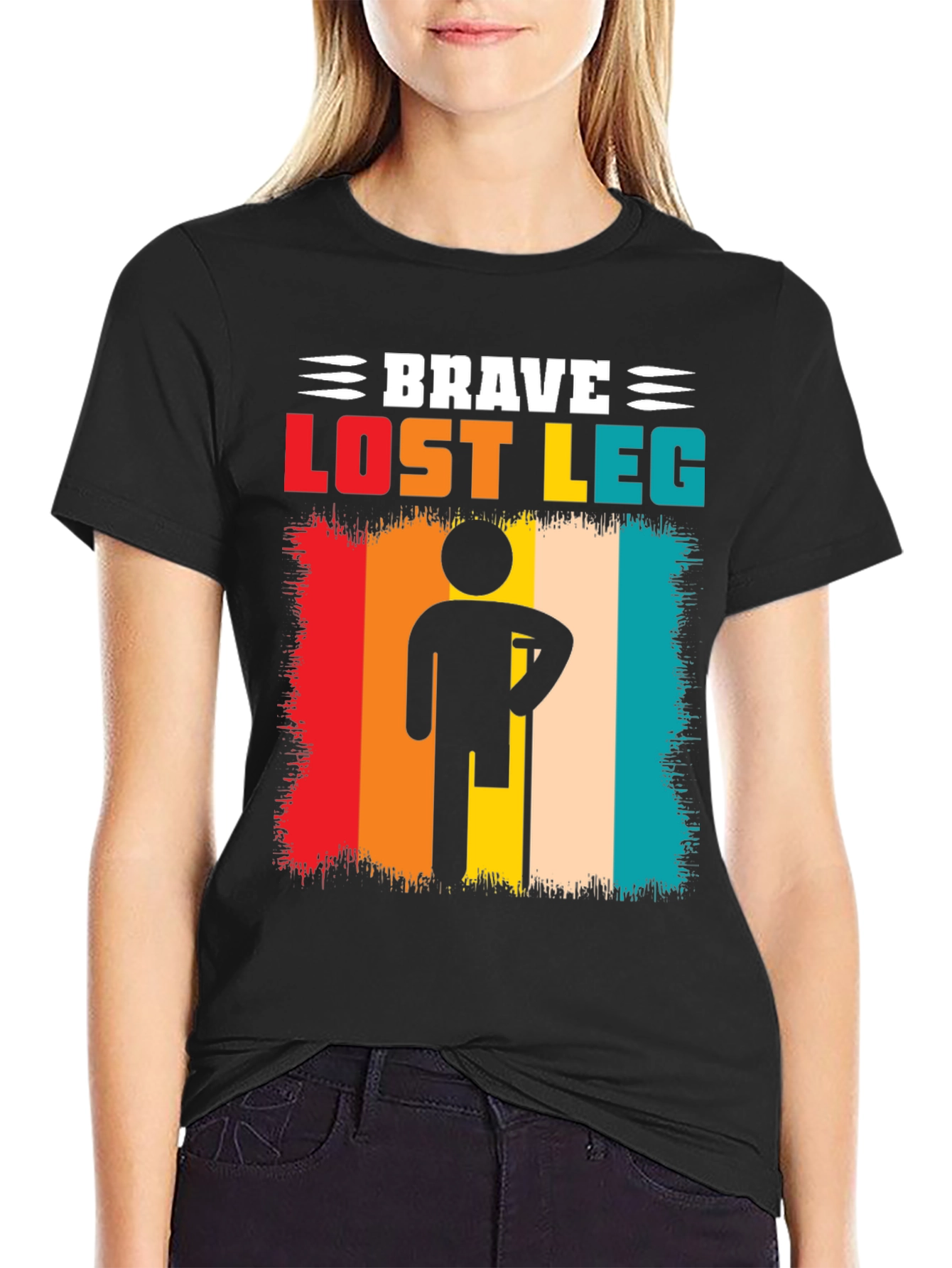 Brave Lost Leg T-Shirt - Amputee Pride