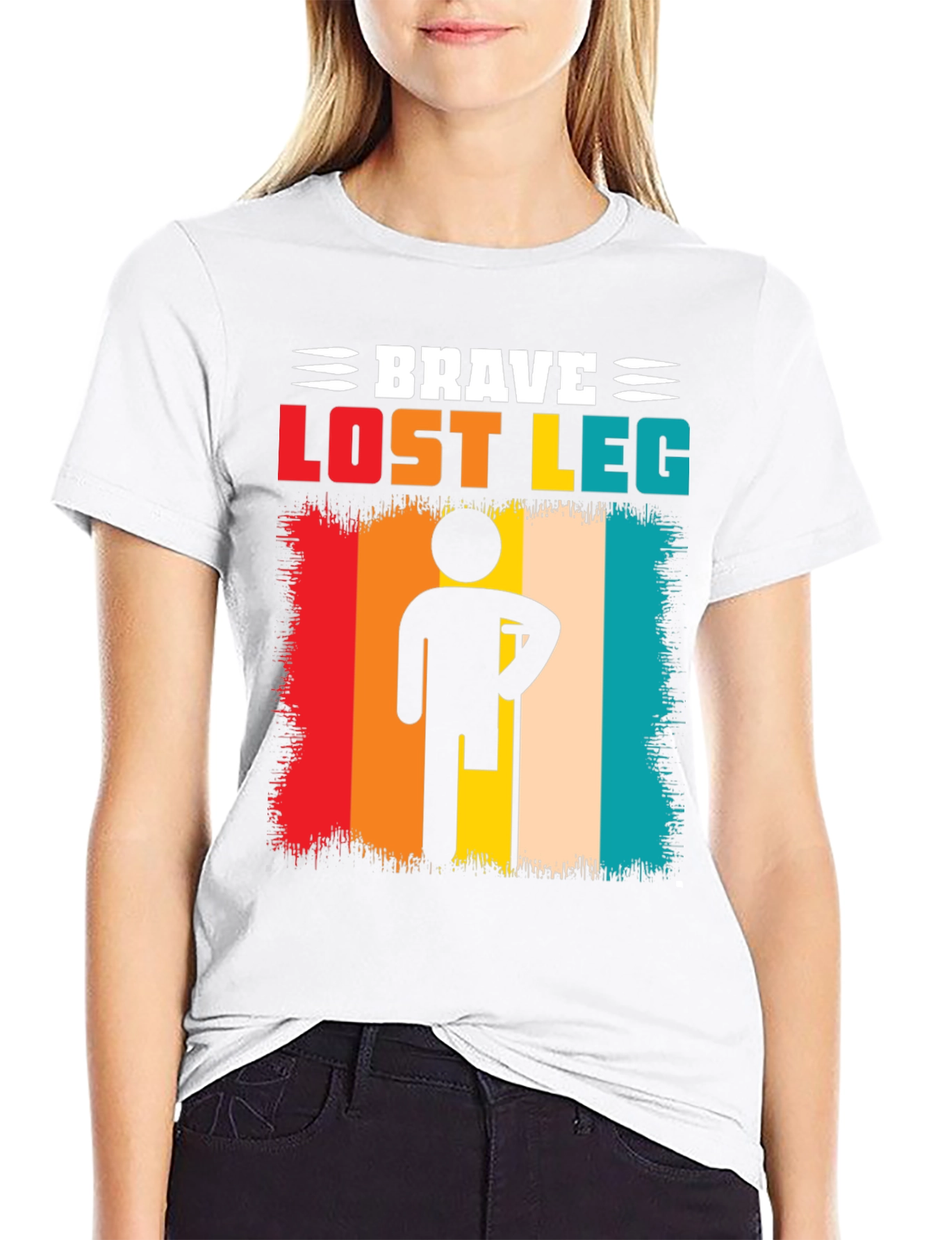 Brave Lost Leg T-Shirt - Amputee Pride