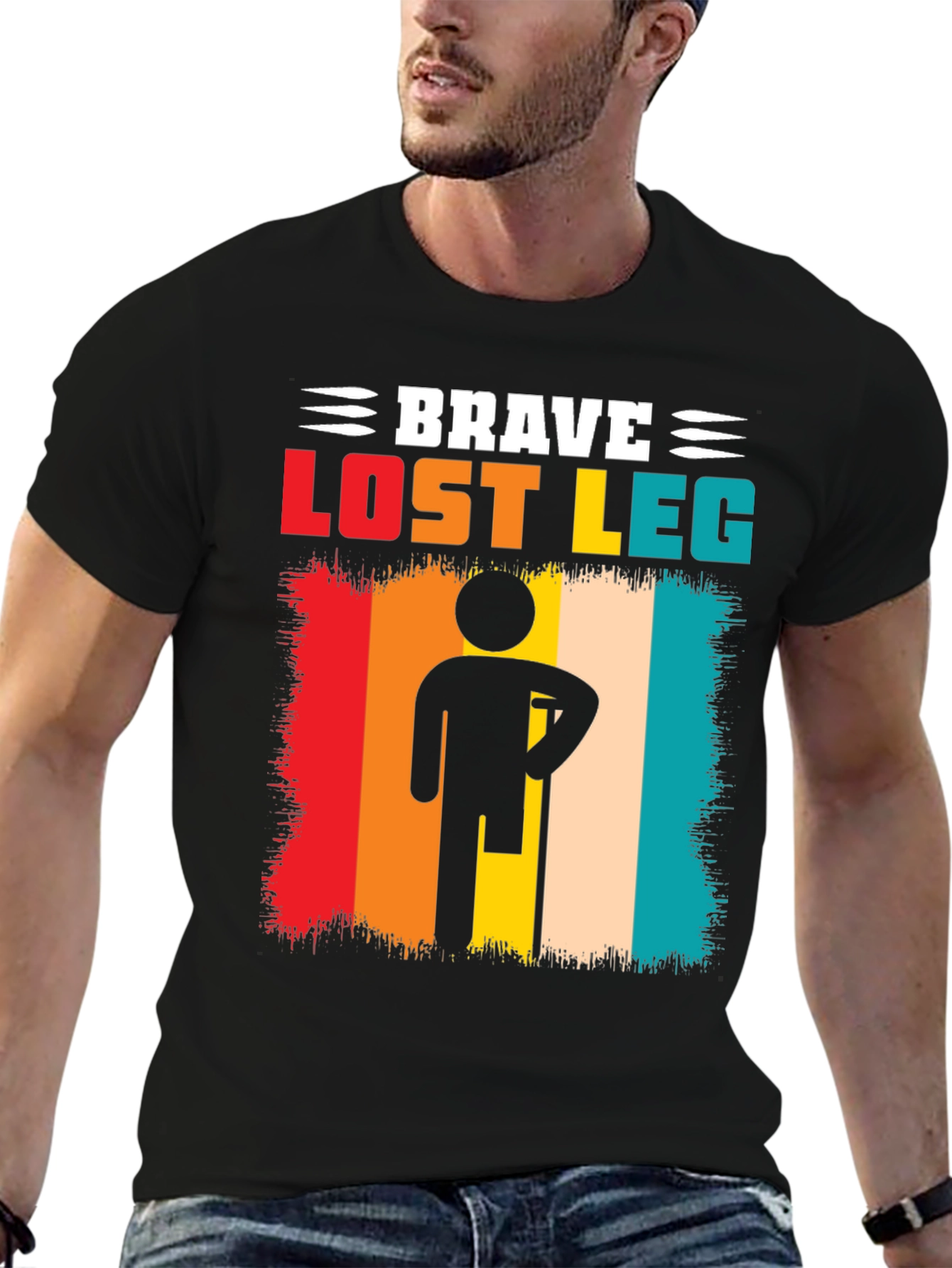 Brave Lost Leg T-Shirt - Amputee Pride