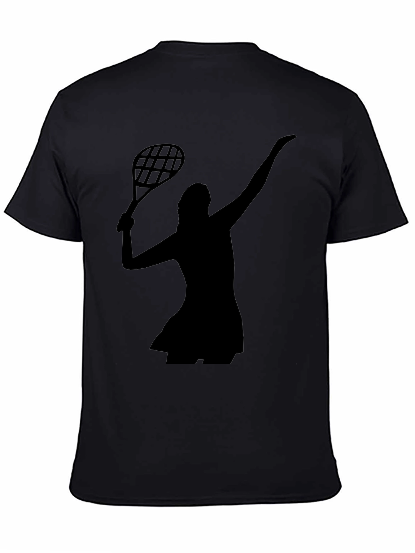 Tennis Player Silhouette Graphic T-Shirt