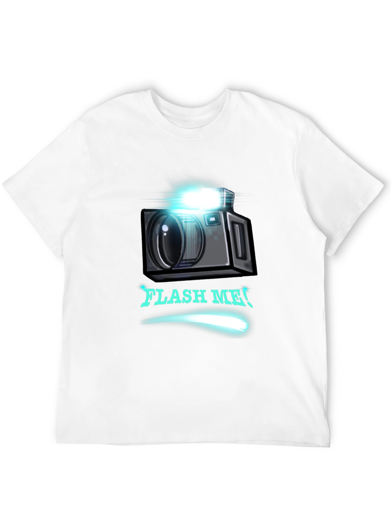 Flash Me Camera Graphic T-Shirt - Trendy Design