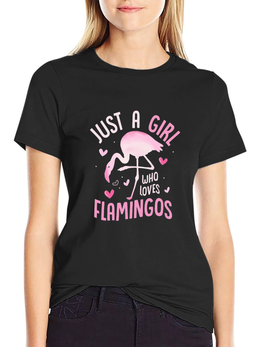 Just A Girl Who Loves Flamingos T-Shirt