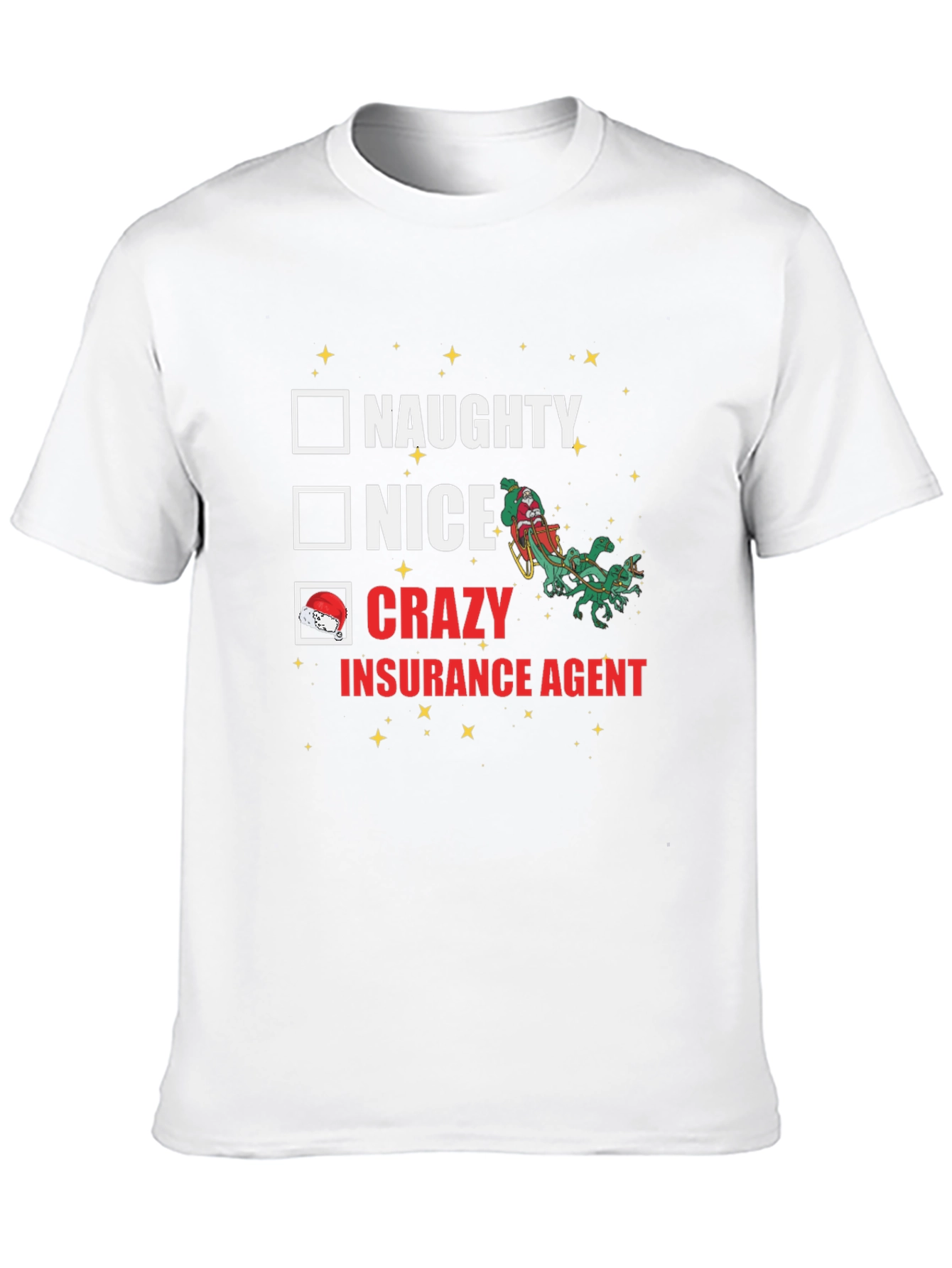 Crazy Insurance Agent Christmas T-Shirt