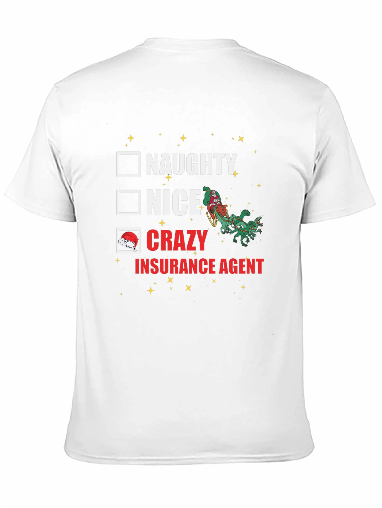 Crazy Insurance Agent Christmas T-Shirt