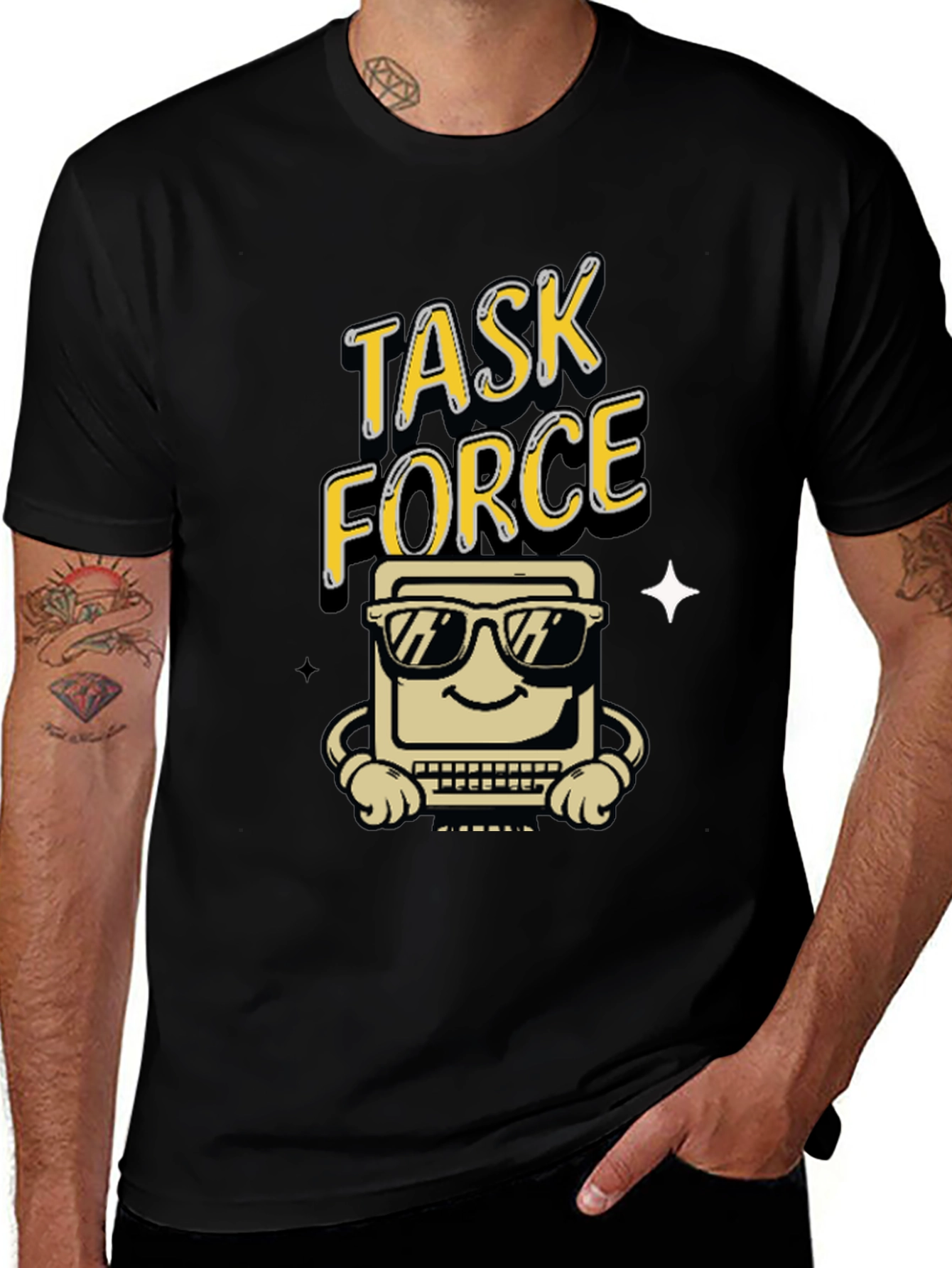 Task Force Computer Graphic Tee - Black