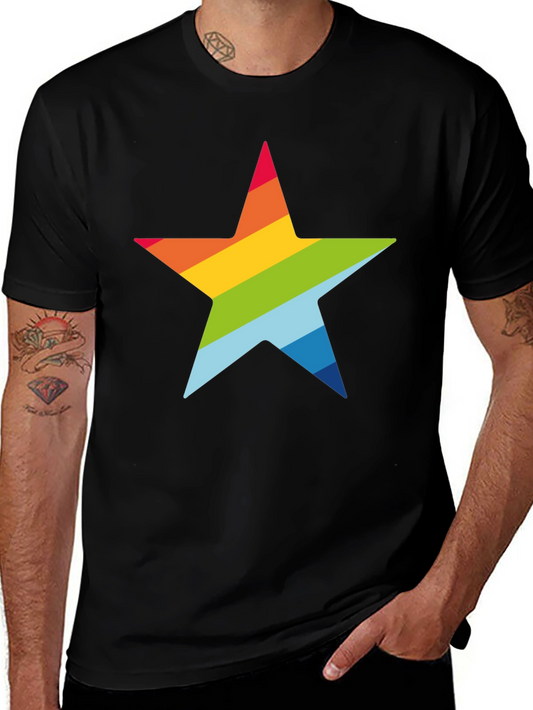 Rainbow Star Graphic T-Shirt - Bold & Stylish