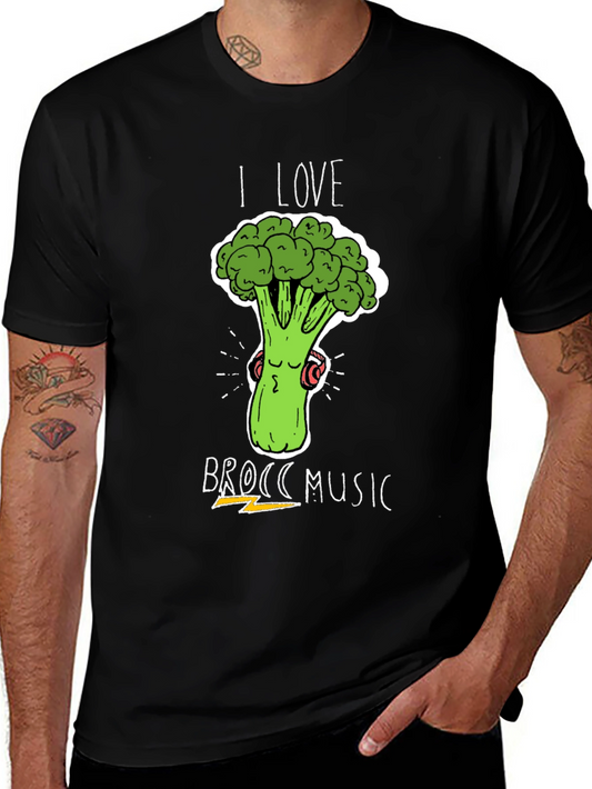 I Love Brocc Music T-Shirt - Broccoli Lover Tee