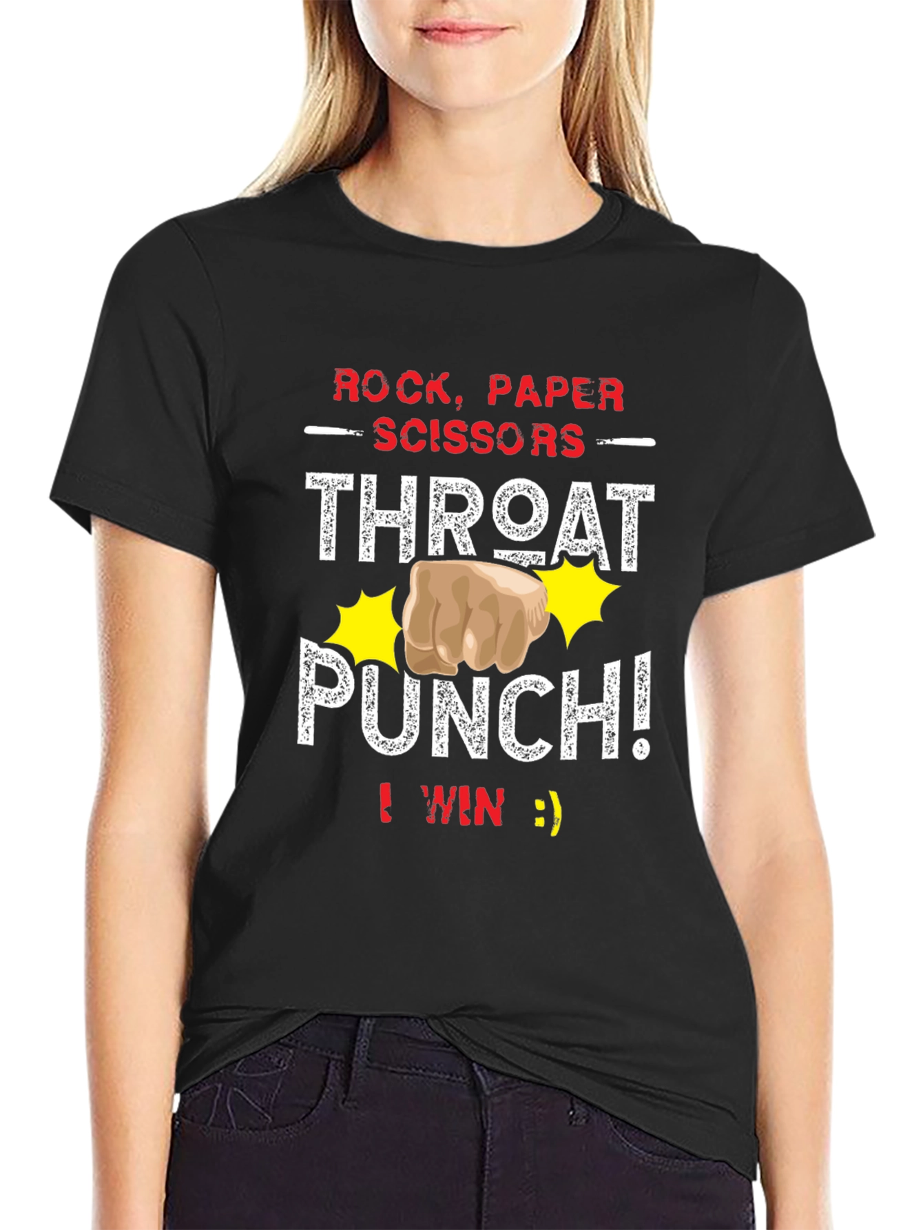 Rock Paper Scissors Throat Punch T-Shirt