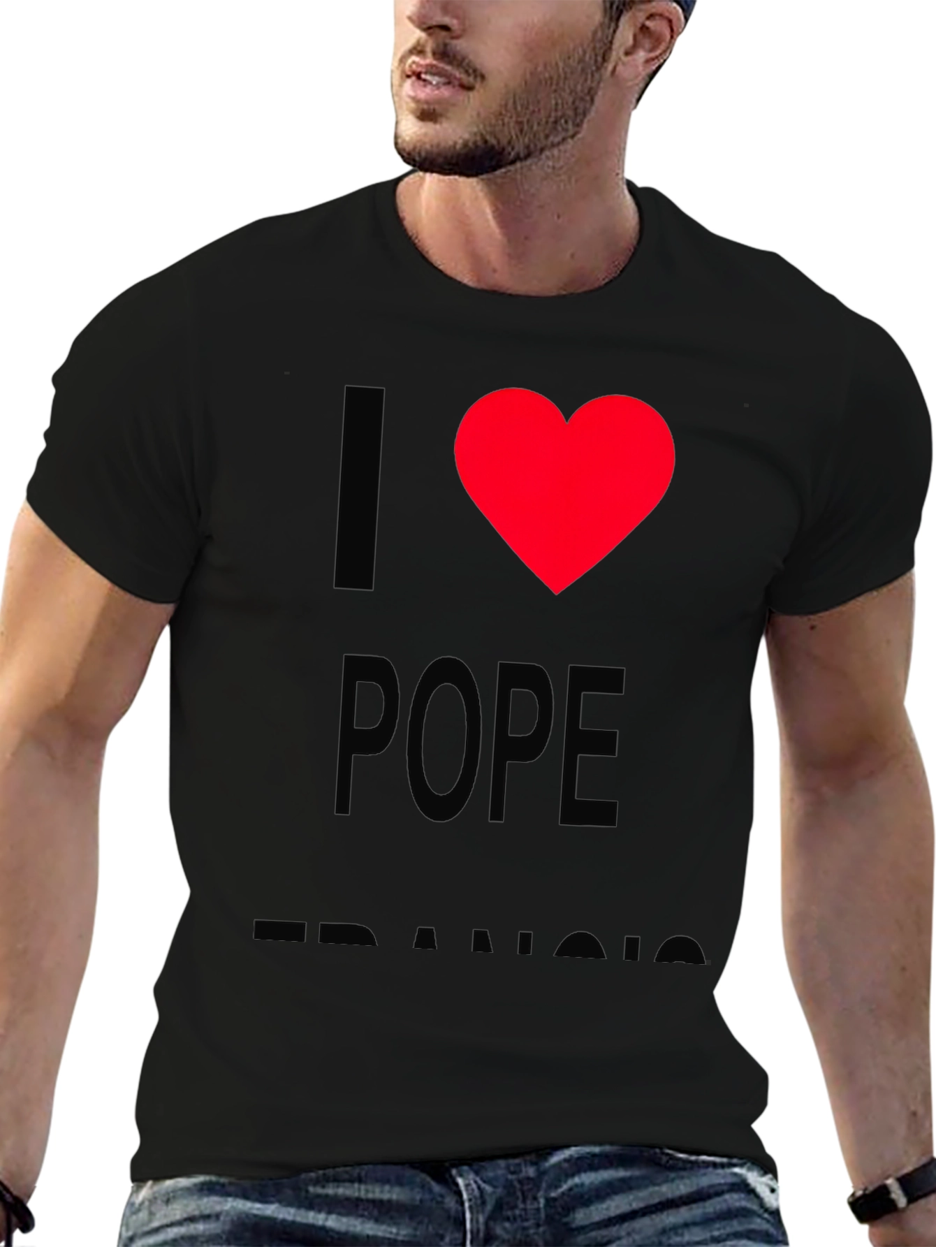 I Heart Pope Francis T-Shirt - Black