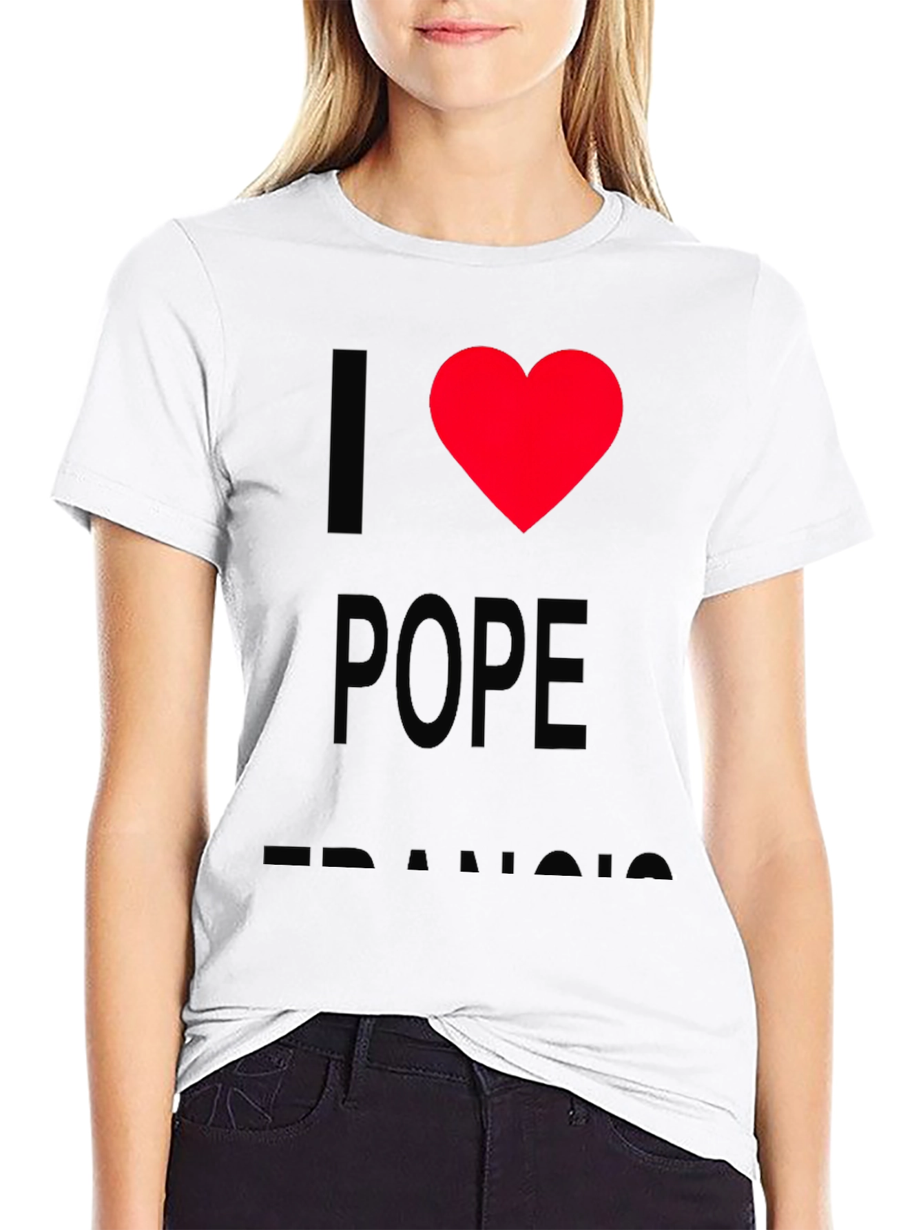 I Heart Pope Francis T-Shirt - Black