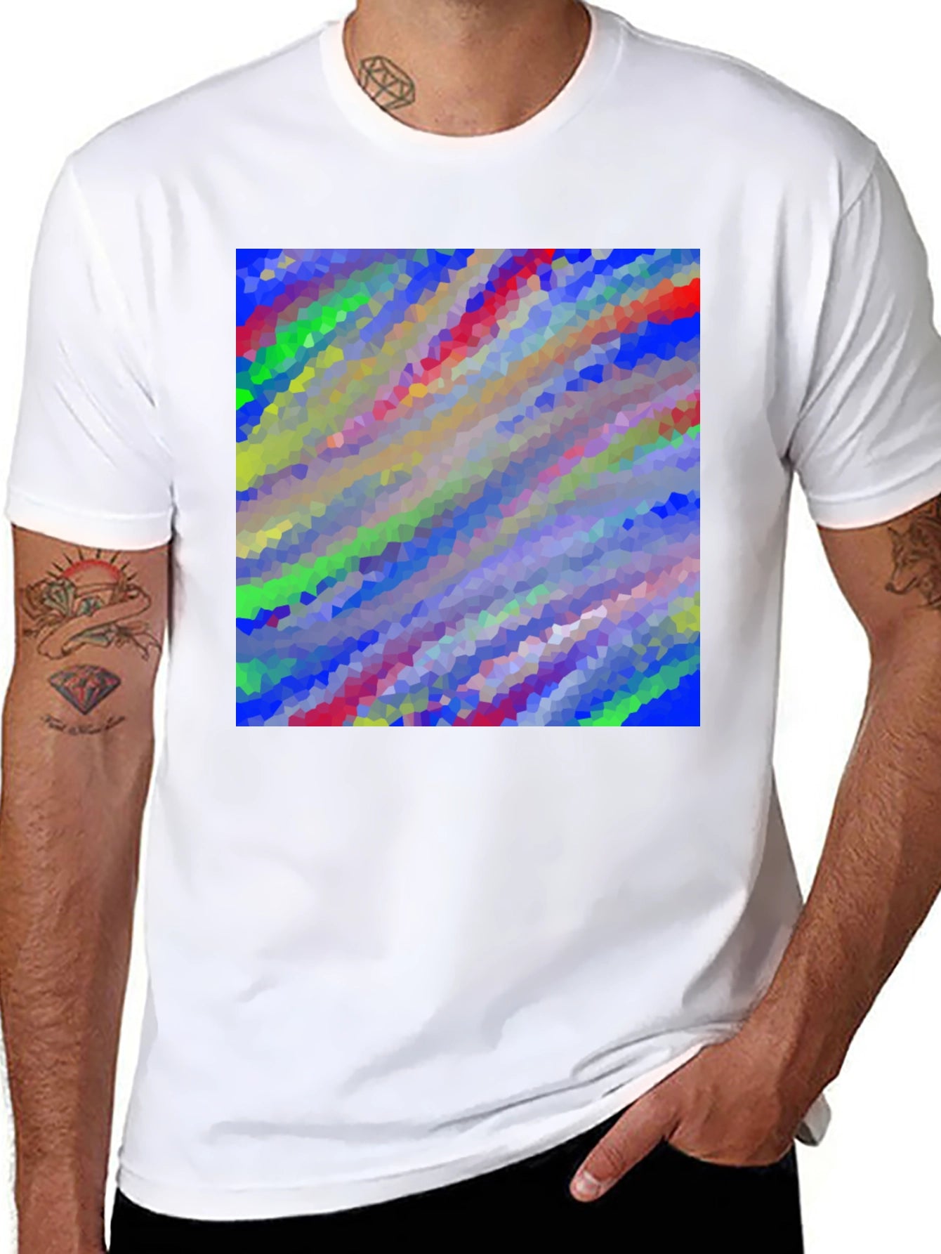 Abstract Art Graphic Tee - Modern Black T-Shirt