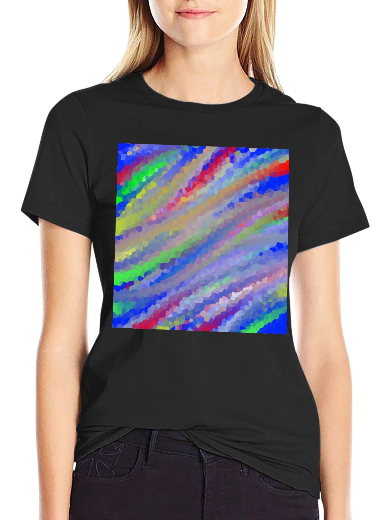 Abstract Art Graphic Tee - Modern Black T-Shirt