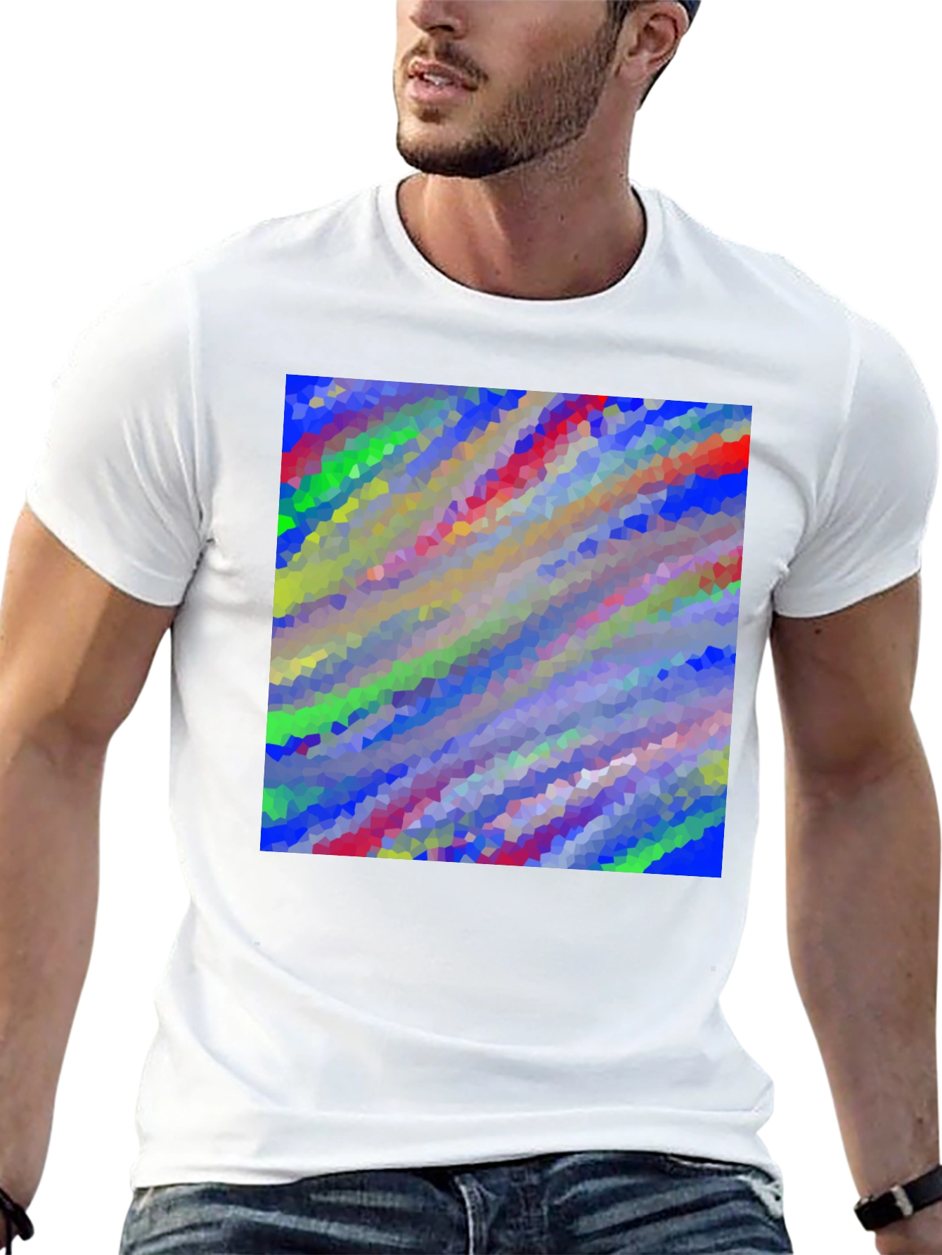 Abstract Art Graphic Tee - Modern Black T-Shirt