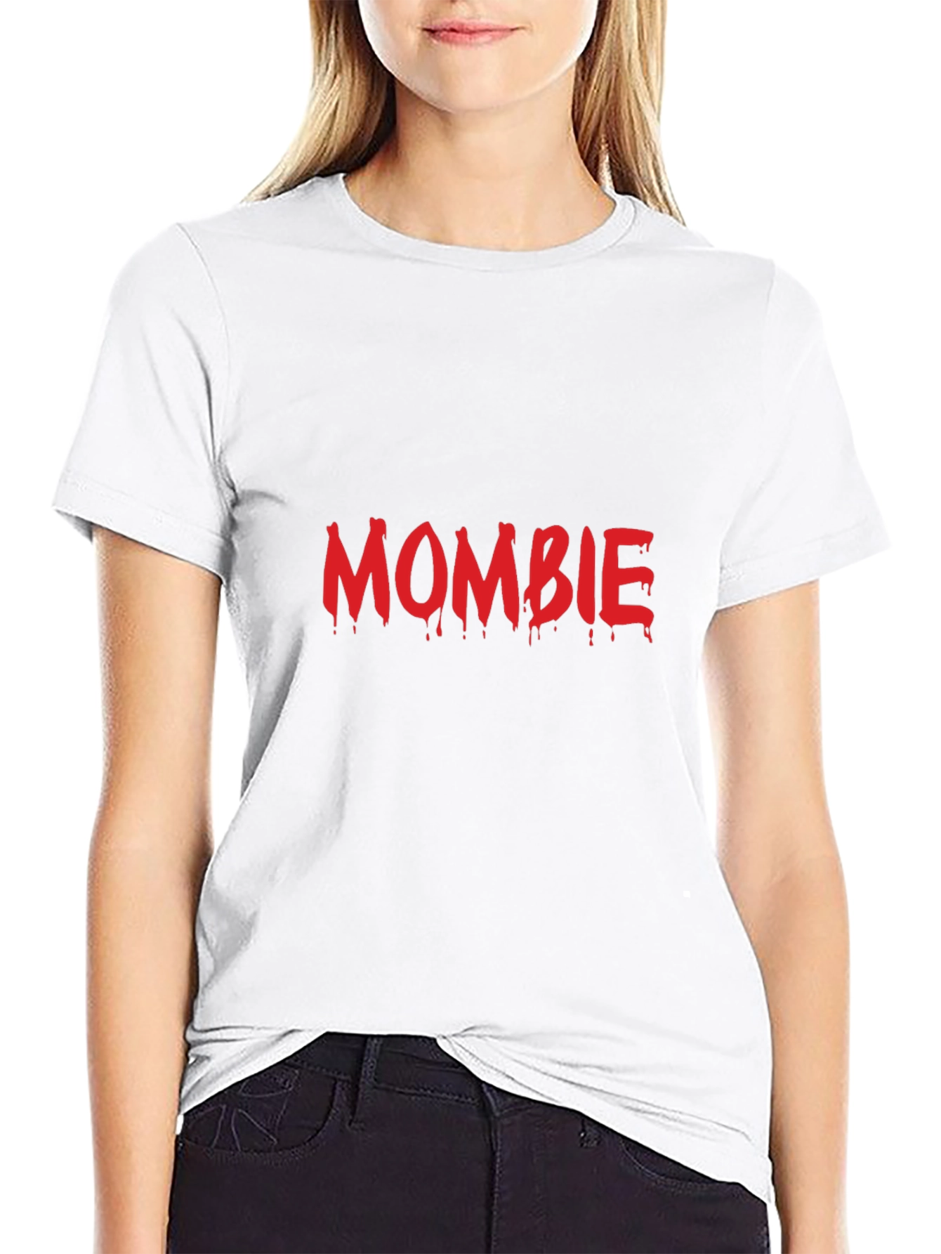 Mombie T-Shirt - Black Short Sleeve Graphic Tee