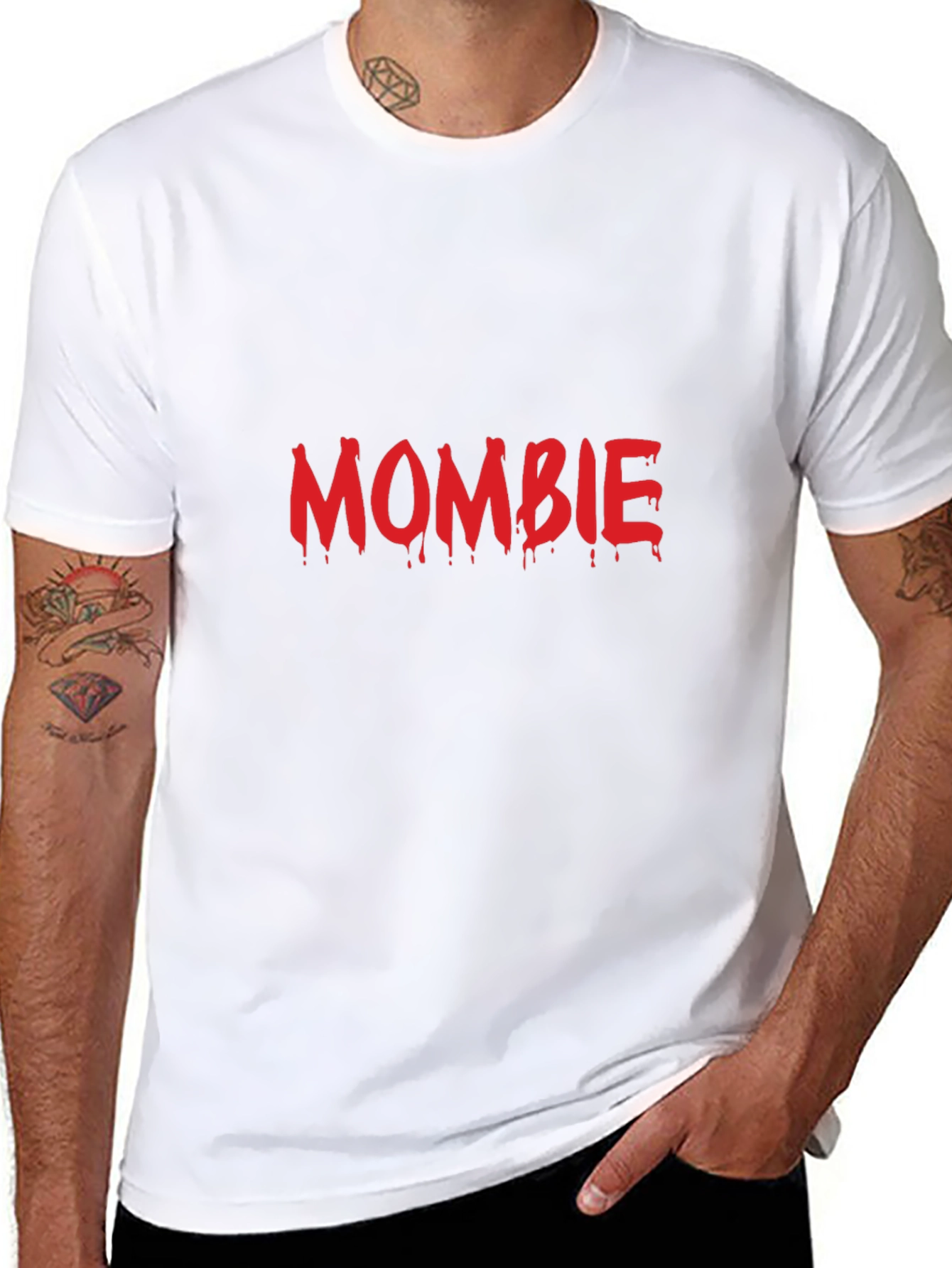 Mombie T-Shirt - Black Short Sleeve Graphic Tee