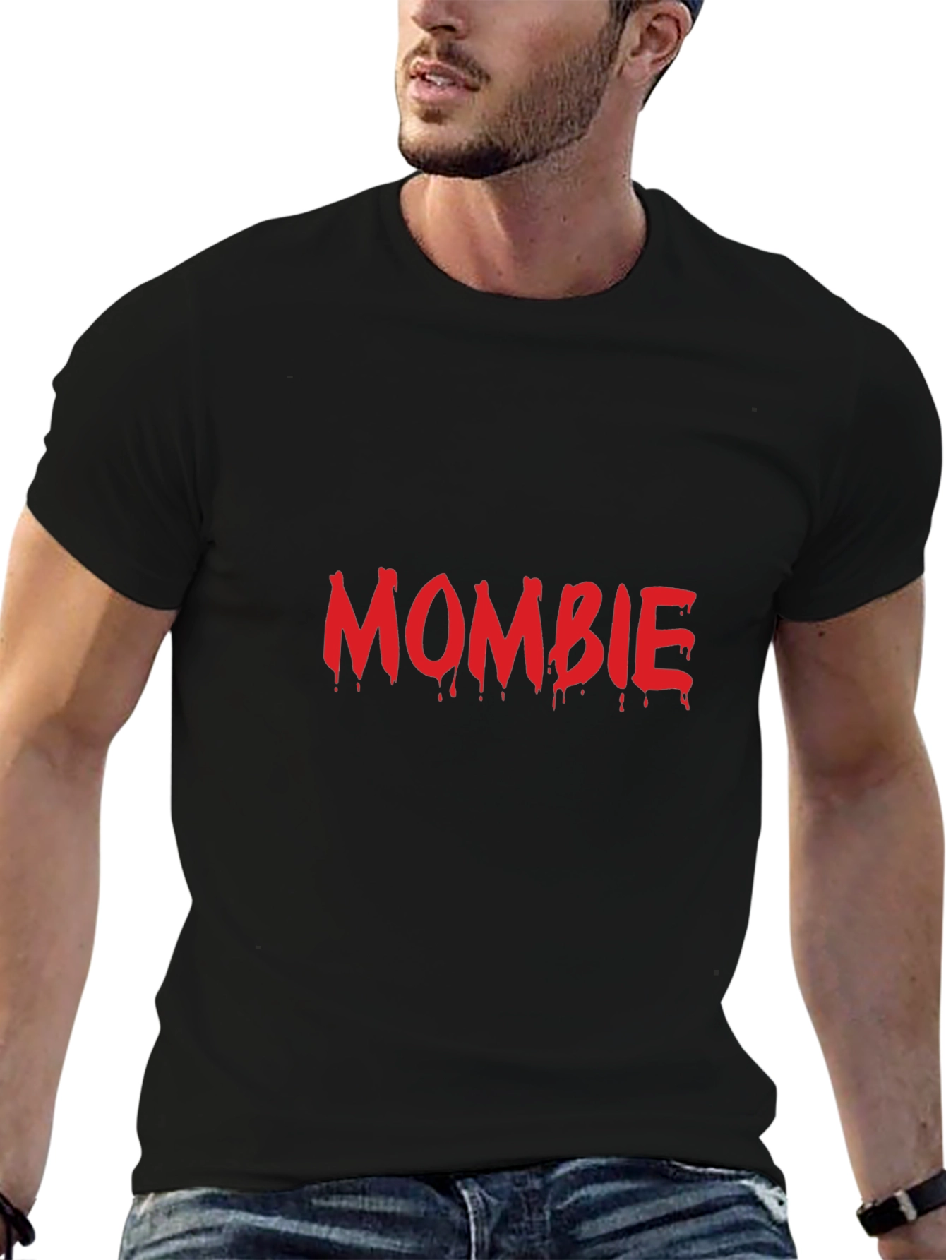 Mombie T-Shirt - Black Short Sleeve Graphic Tee