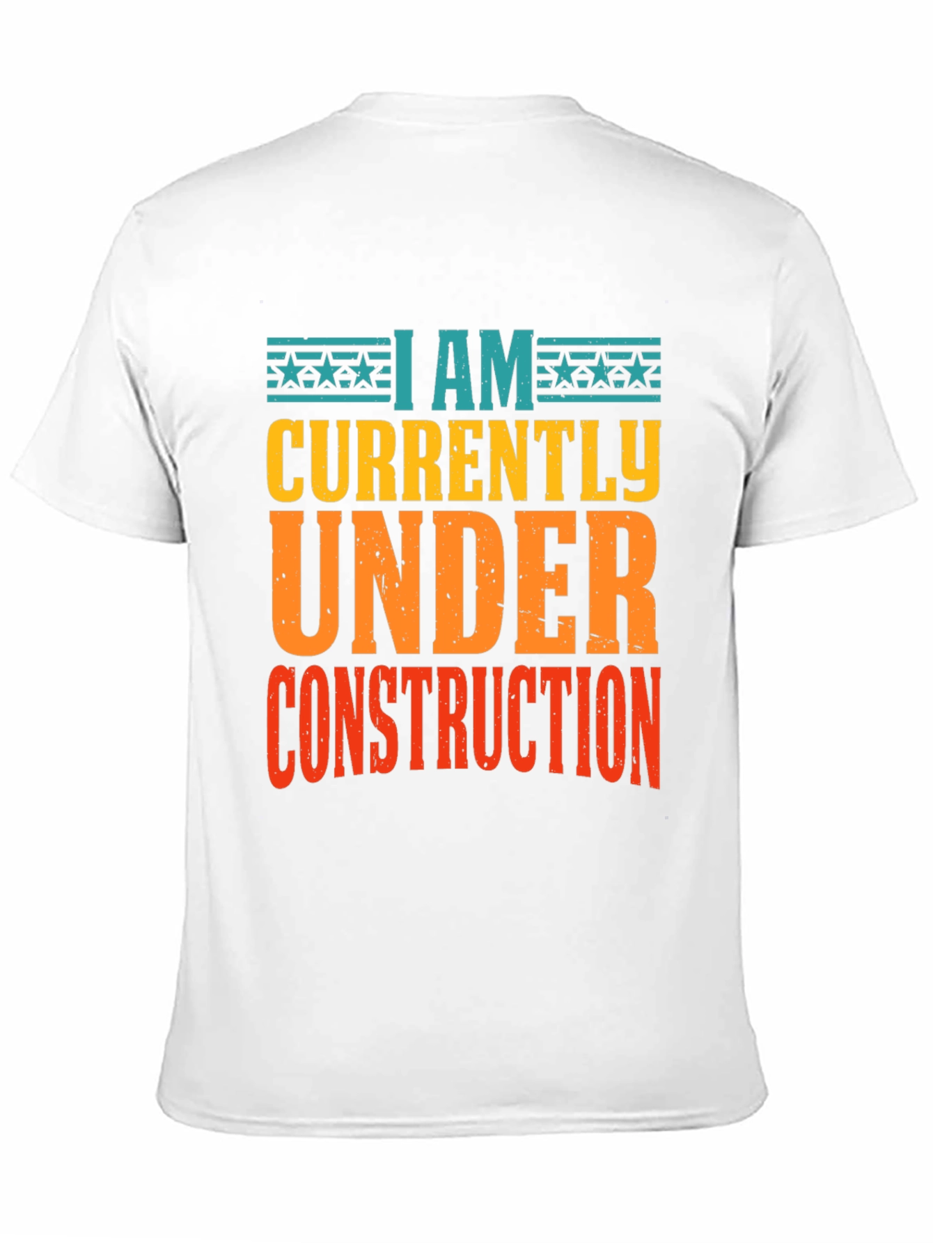Under Construction Graphic Tee - Black Cotton Shirt