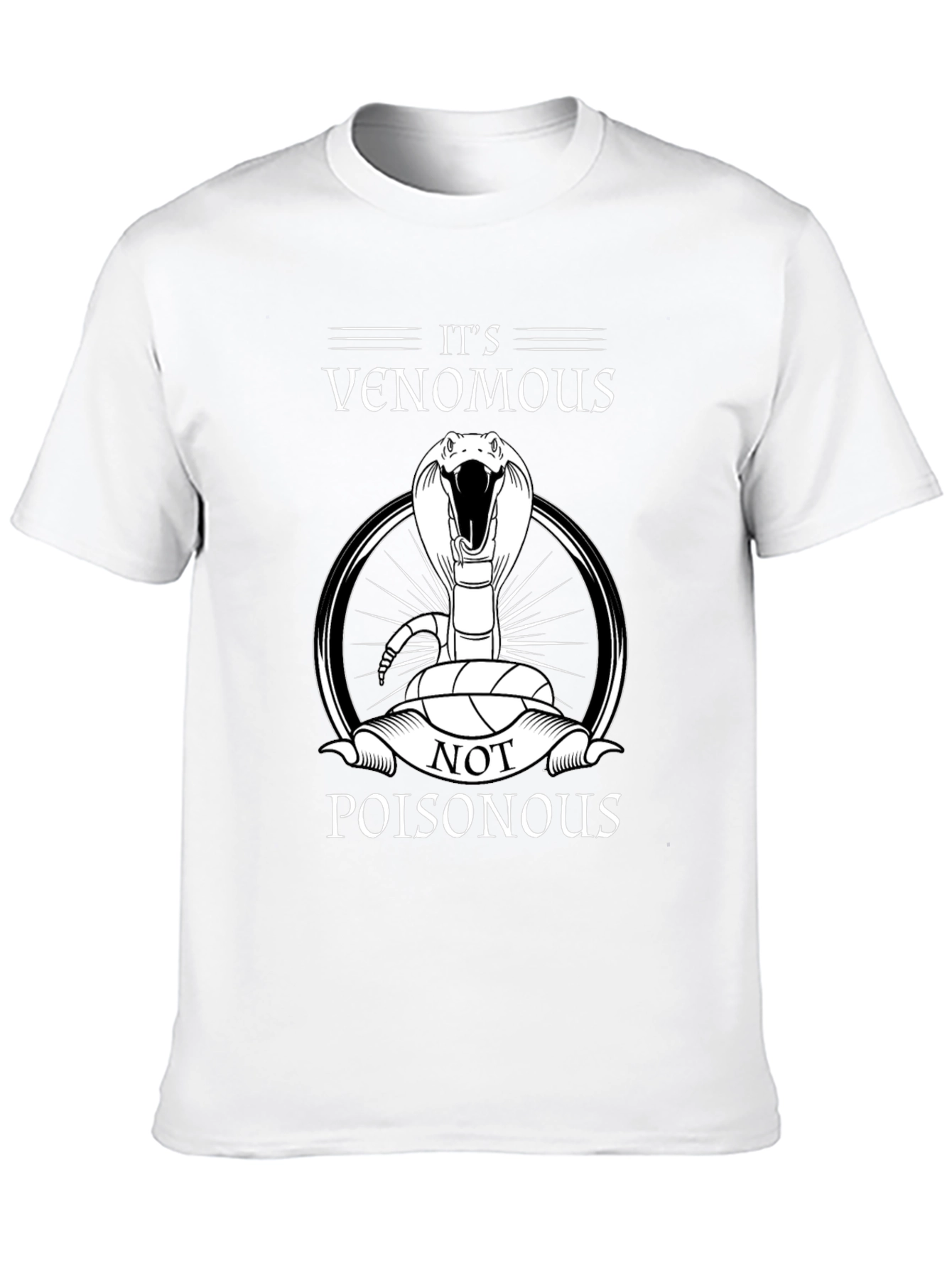 Venomous Snake Graphic Tee - Black