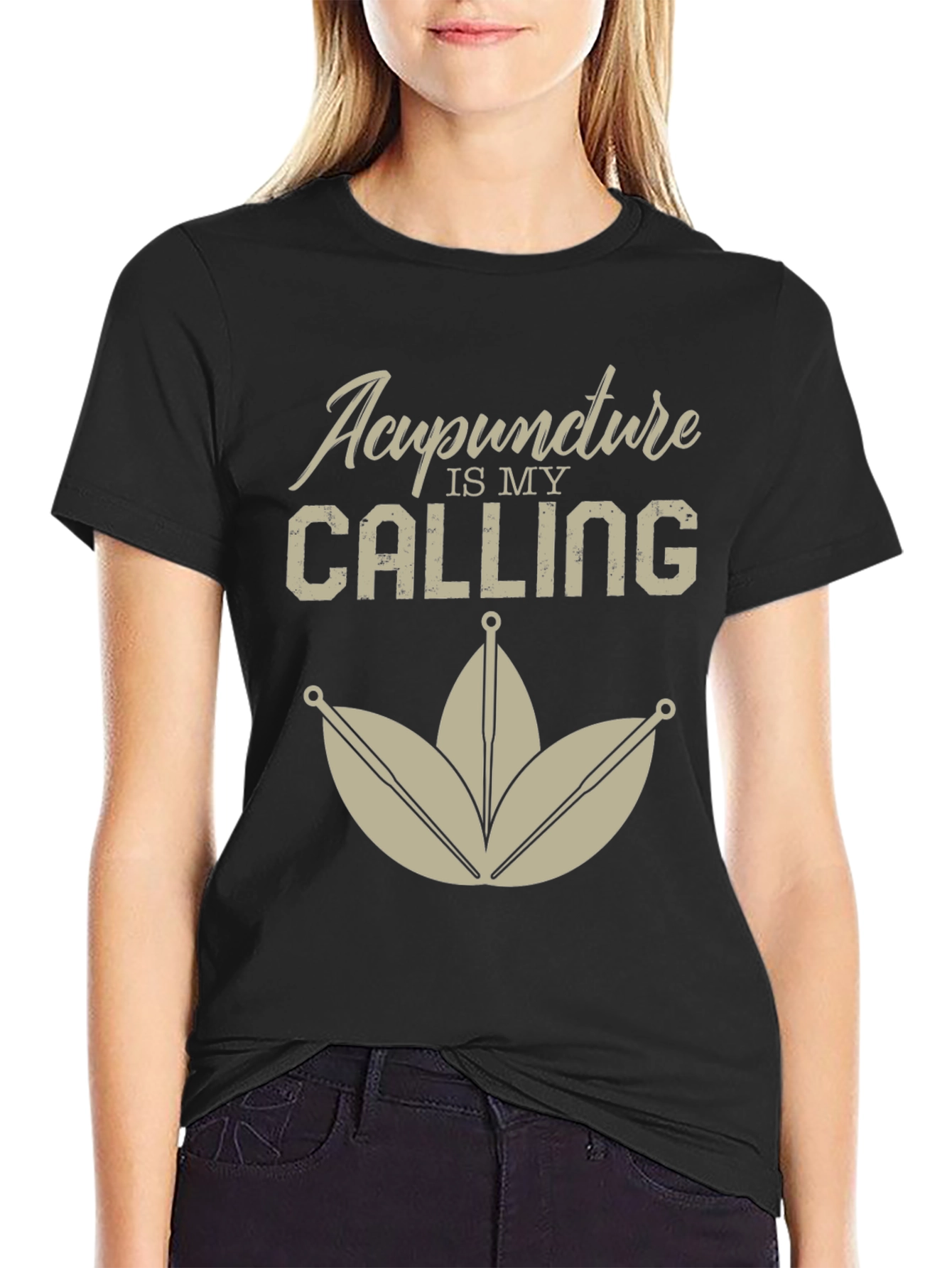 Acupuncture is My Calling Black T-Shirt