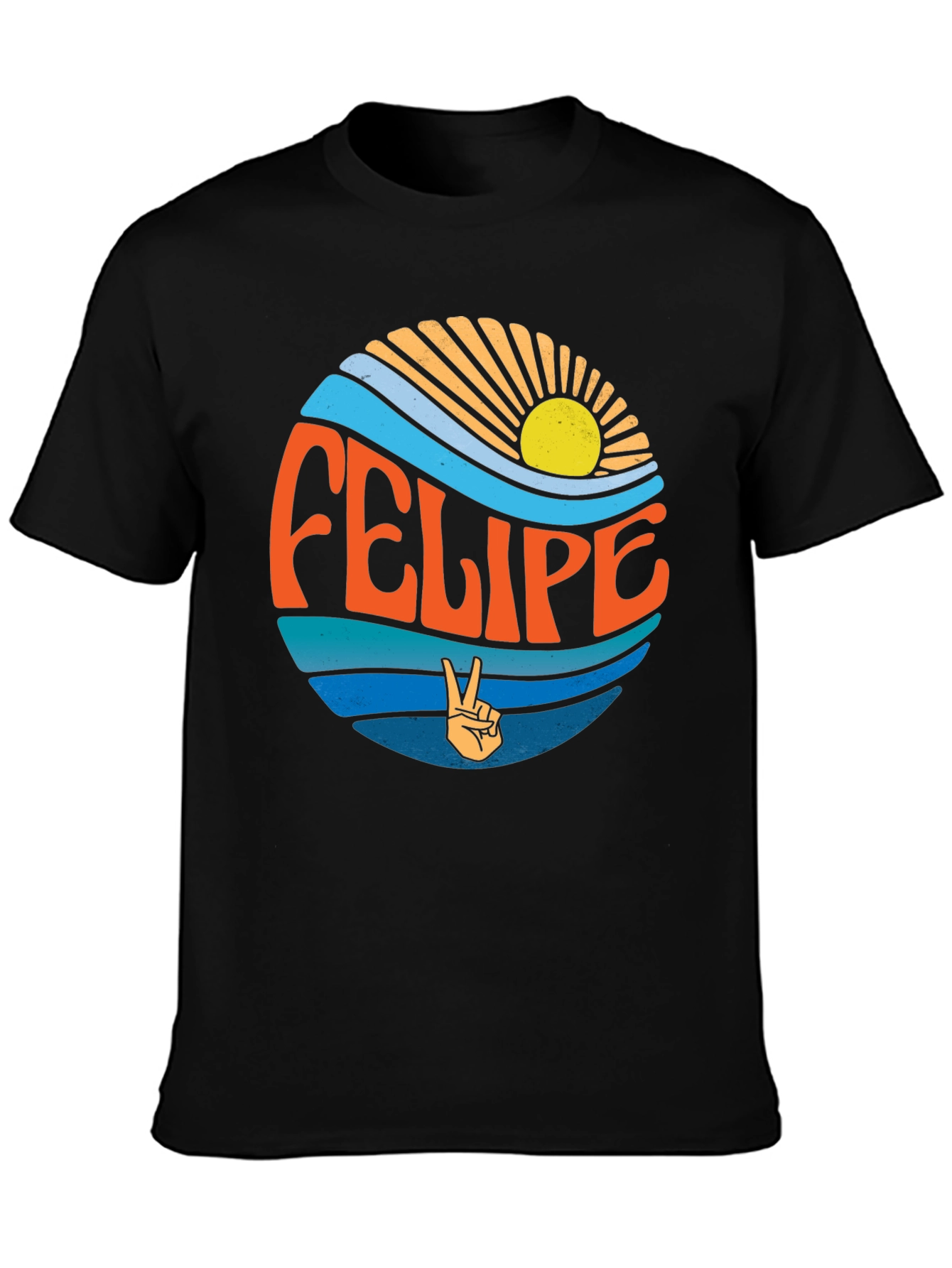 Retro Felipe Peace Sign Graphic Tee