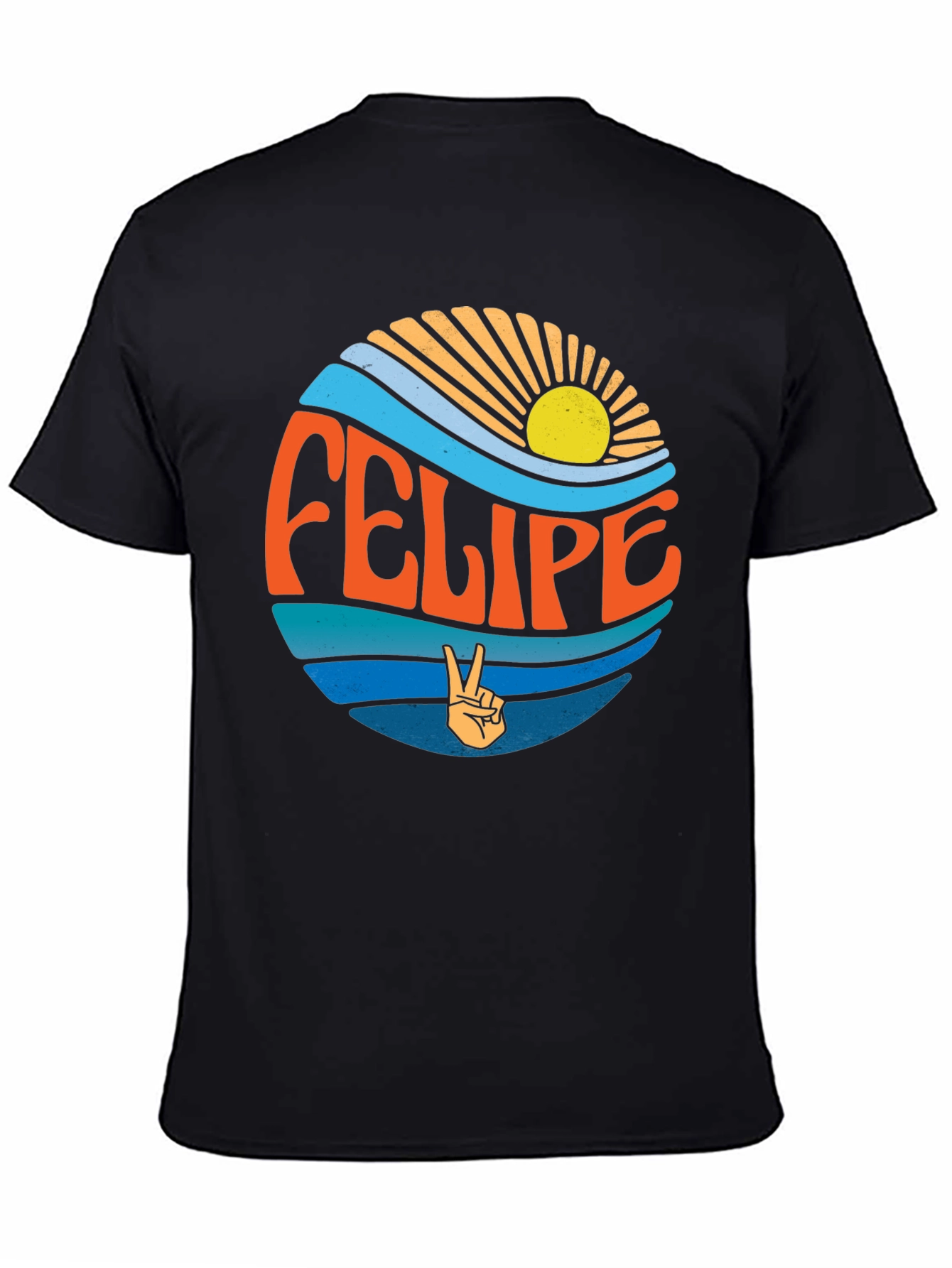 Retro Felipe Peace Sign Graphic Tee