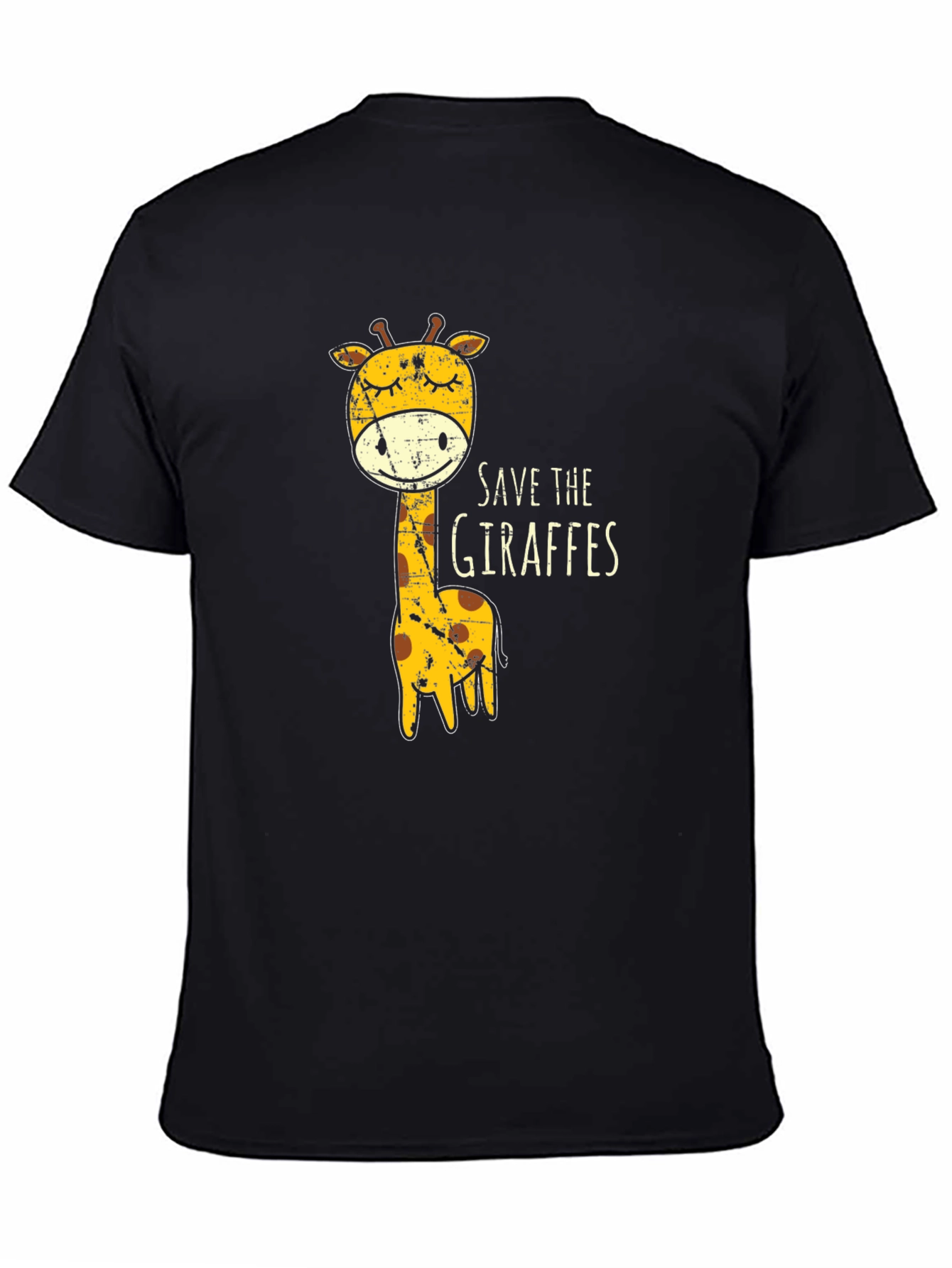 Save The Giraffes Graphic Tee - Black