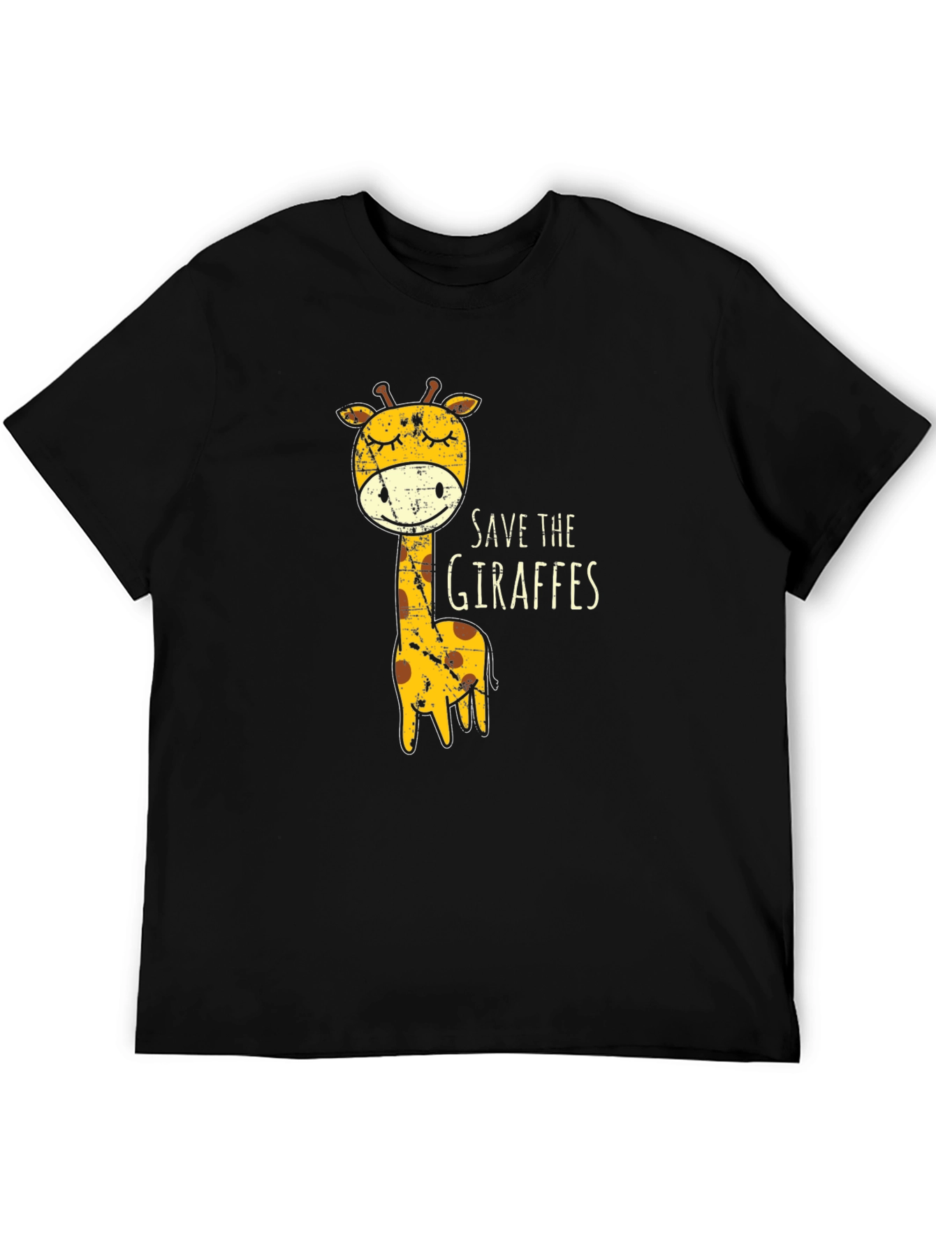 Save The Giraffes Graphic Tee - Black