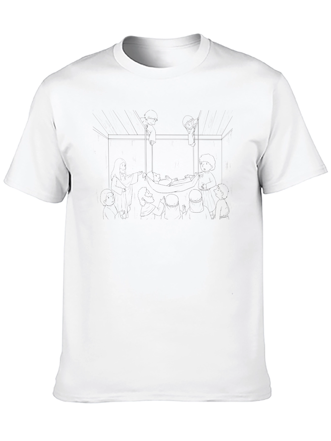 Mens Black Crewneck T-Shirt