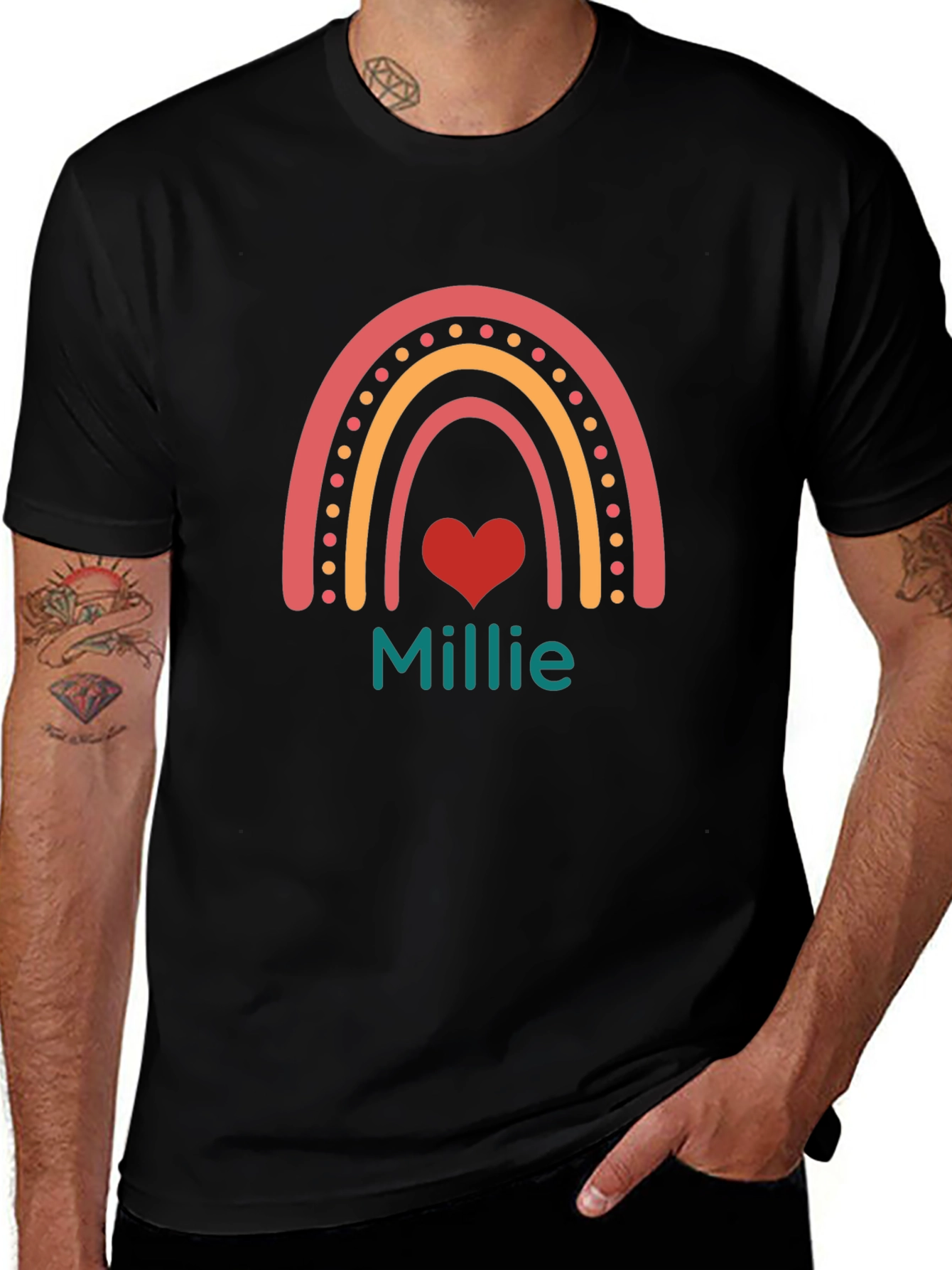 Millie Rainbow Heart T-Shirt