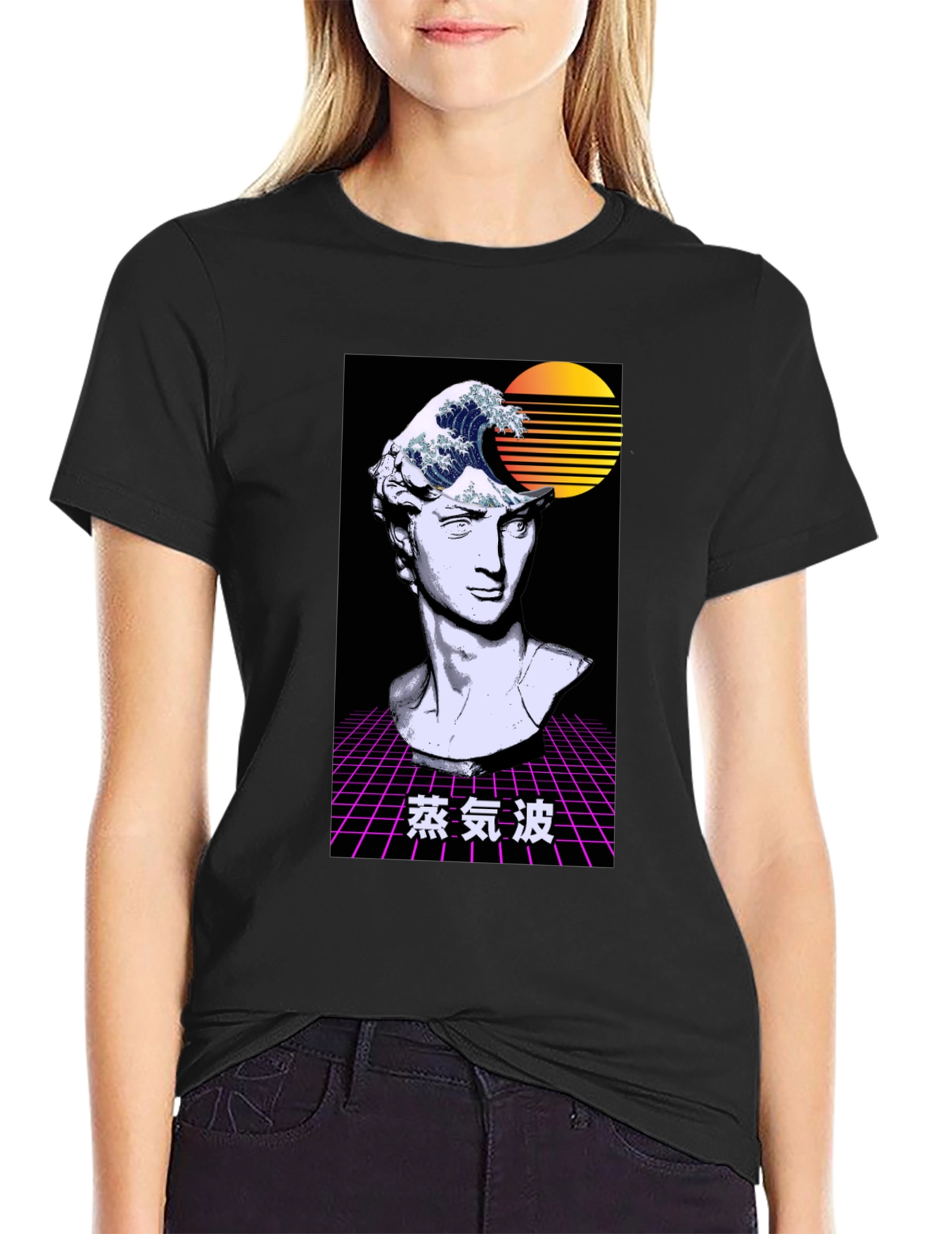 Vaporwave Statue Graphic T-Shirt