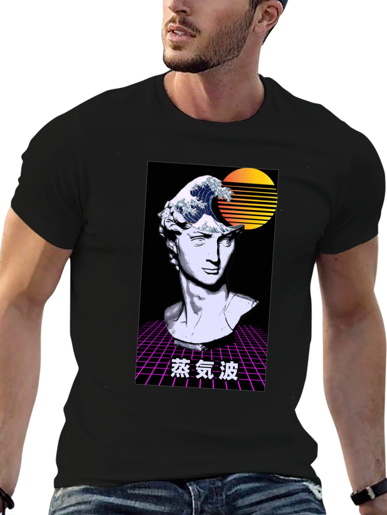 Vaporwave Statue Graphic T-Shirt