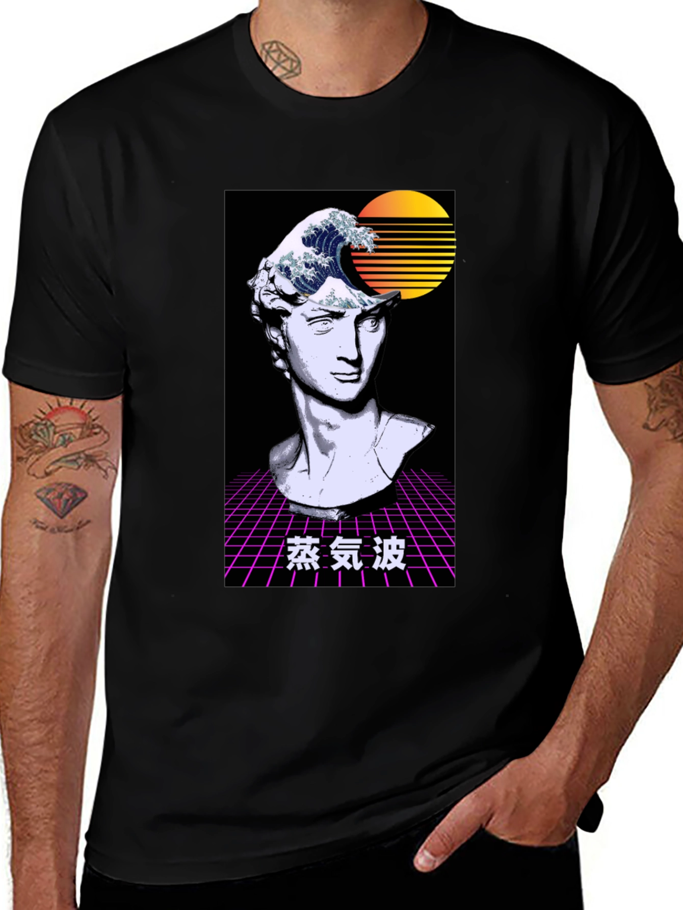 Vaporwave Statue Graphic T-Shirt