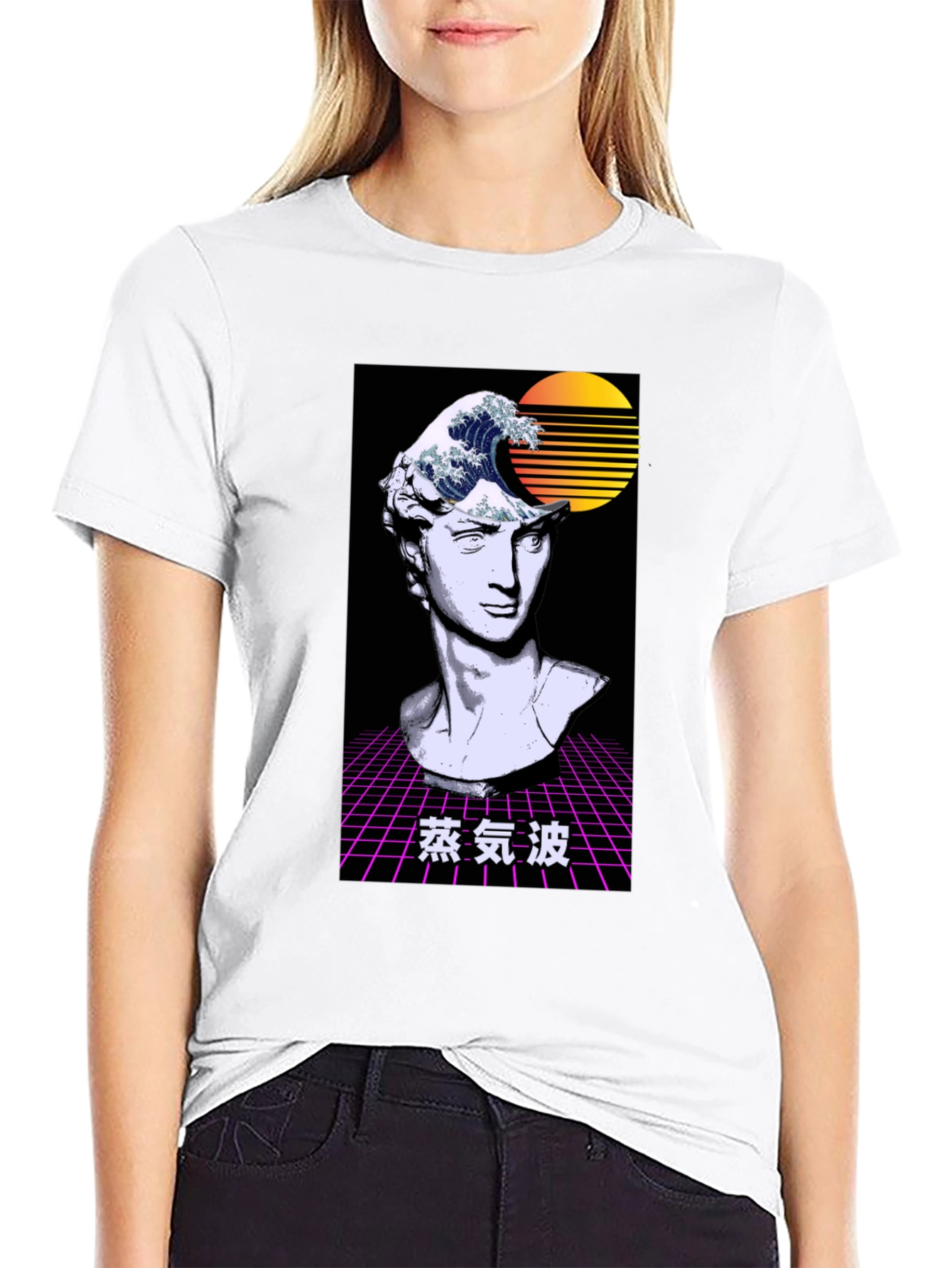 Vaporwave Statue Graphic T-Shirt