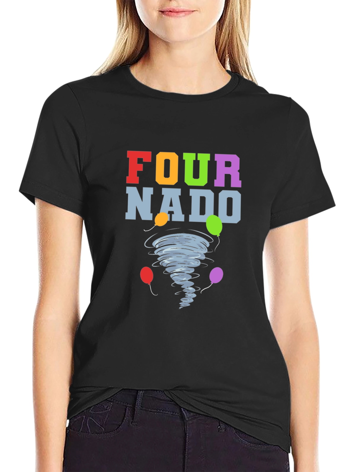 Fournado T-Shirt - Birthday Tornado with Balloons!