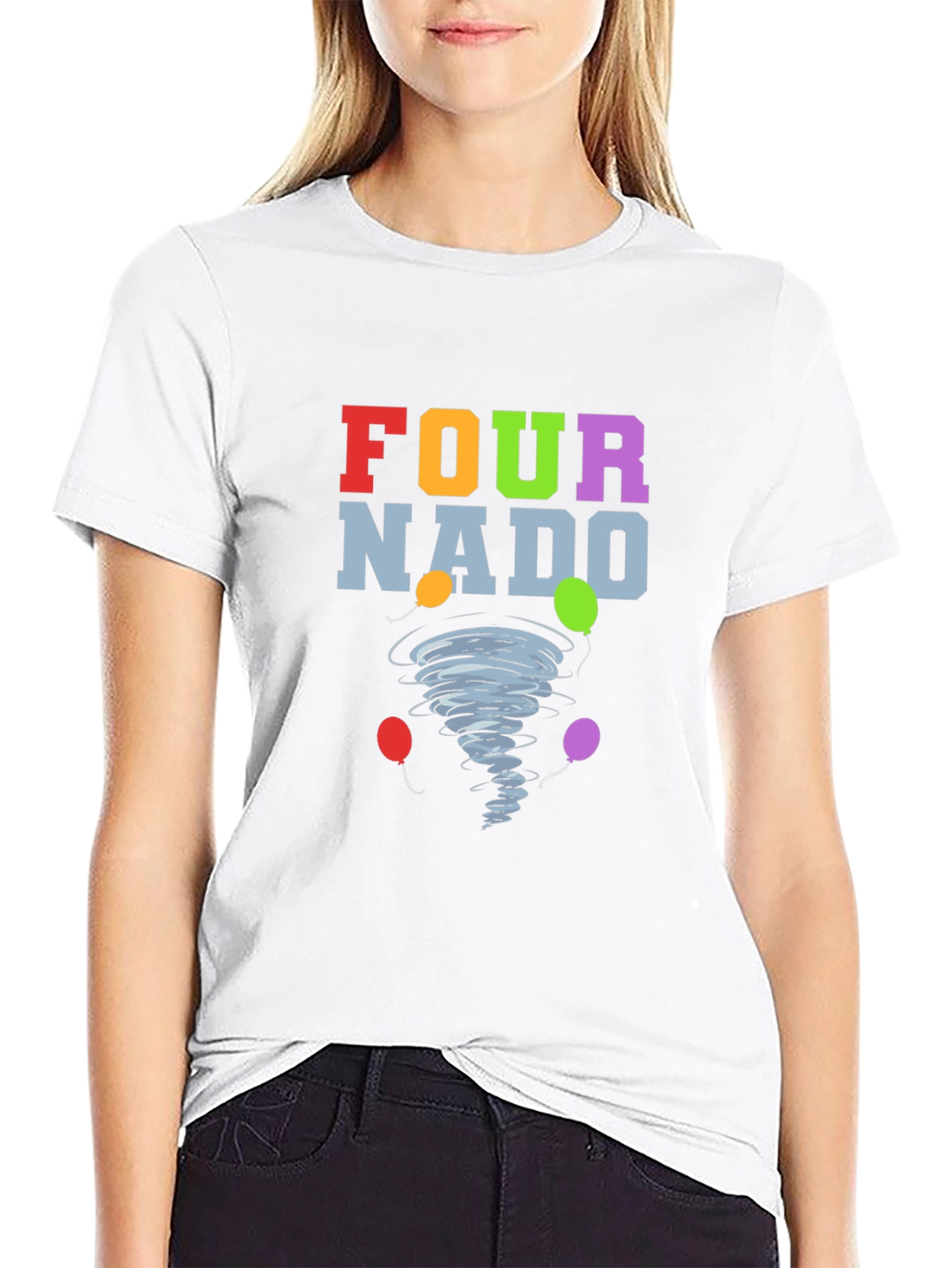 Fournado T-Shirt - Birthday Tornado with Balloons!
