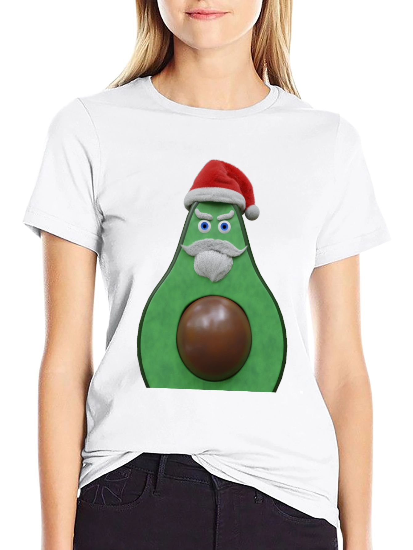 Funny Santa Avocado Christmas T-Shirt