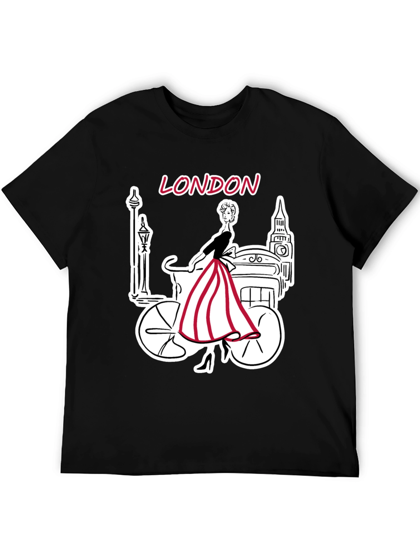 London Graphic Print Black T-Shirt