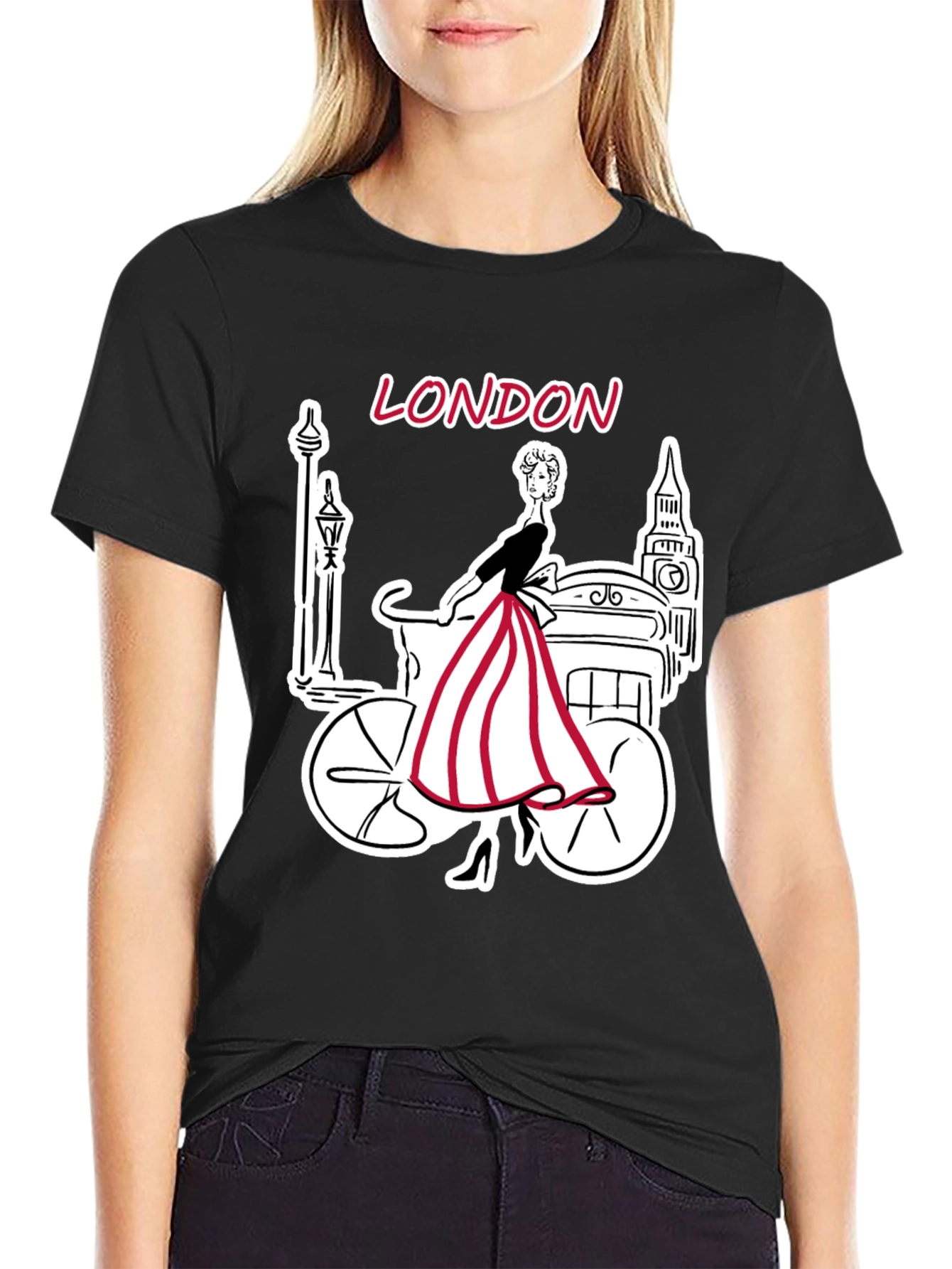 London Graphic Print Black T-Shirt