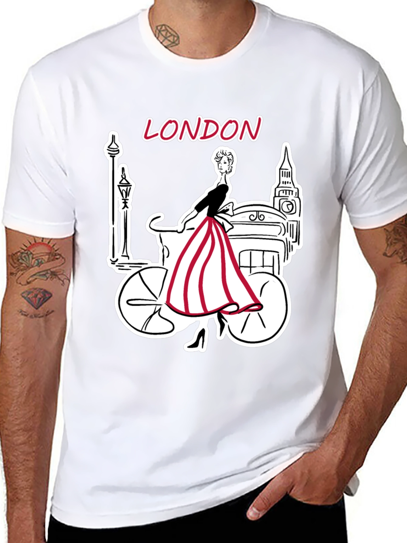 London Graphic Print Black T-Shirt