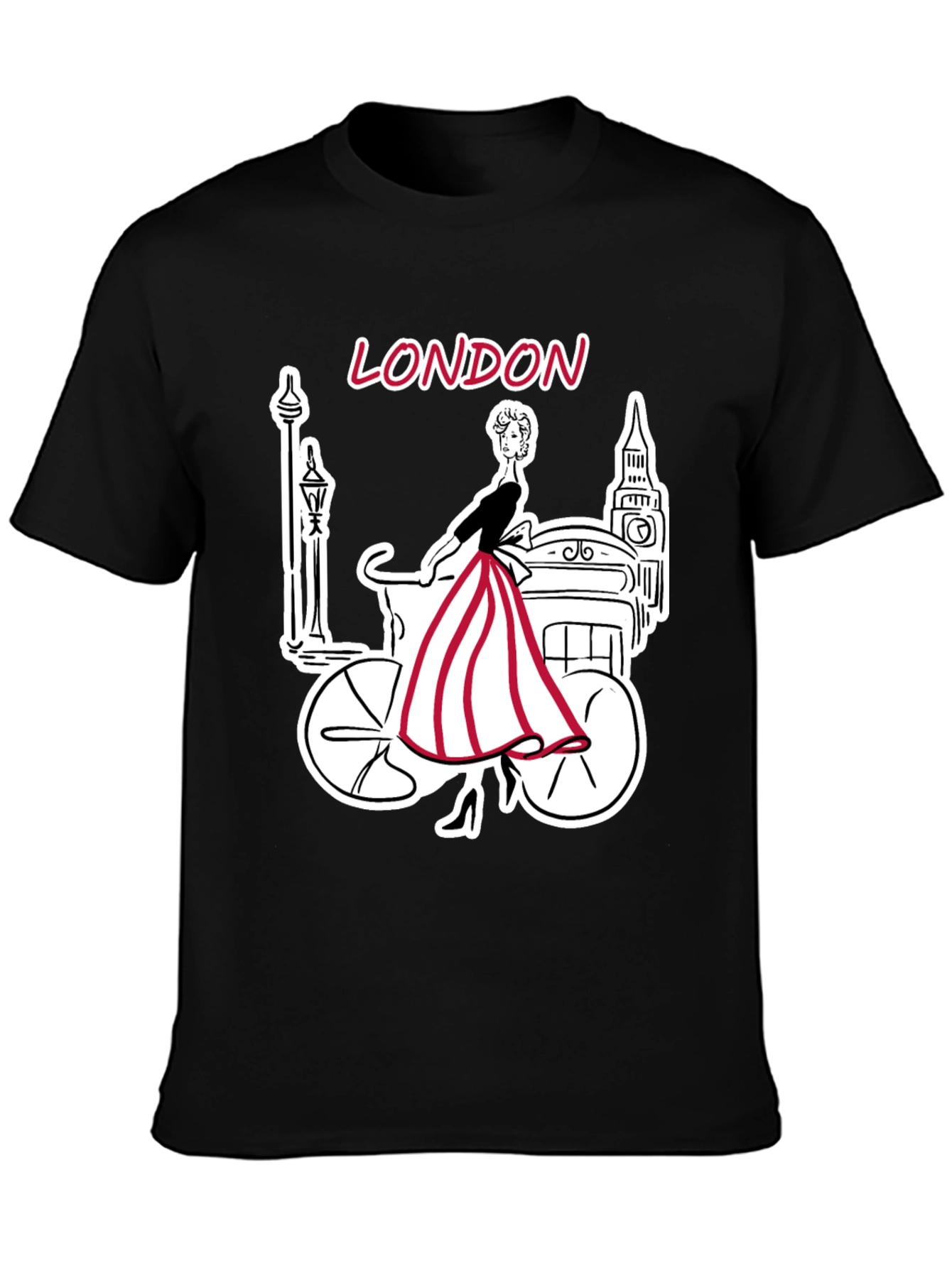 London Graphic Print Black T-Shirt